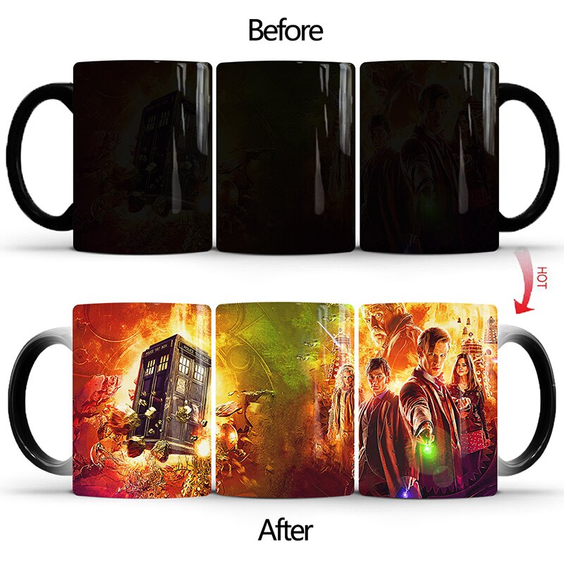 New 350ml Doctor Who Ceramic Milk Coffee Color Changing Mugs