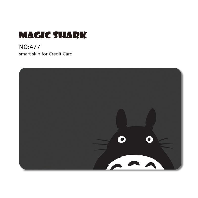 Magic Shark Leaf Warrior Pig Anime Cartoon Flower Matte Film Sticker Skin Film Cover for Big Small No Chip Credit Debit Card
