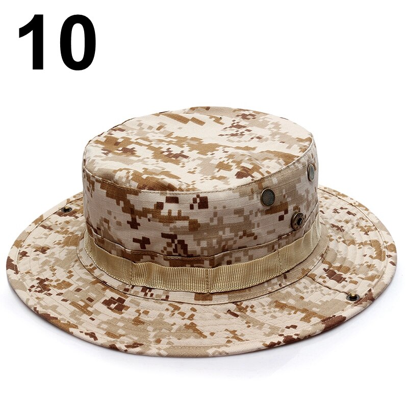 Multicam Boonie Hat Camo Military Hunting Hat Outdoor Hiking Fishing Sun Protector Fisherman Tactical Men Army Camo Hats