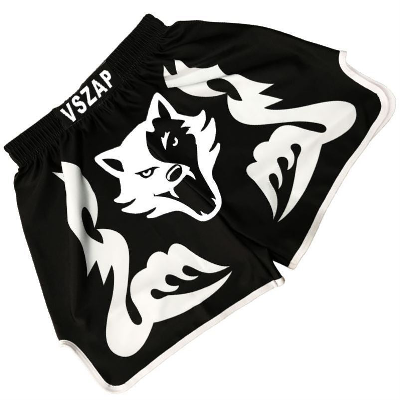 Muay Thai Pants Breathable loose Printing Kickboxing Fight Grappling Short MMA Boxing Shorts Clothing Sanda Fight Grappling