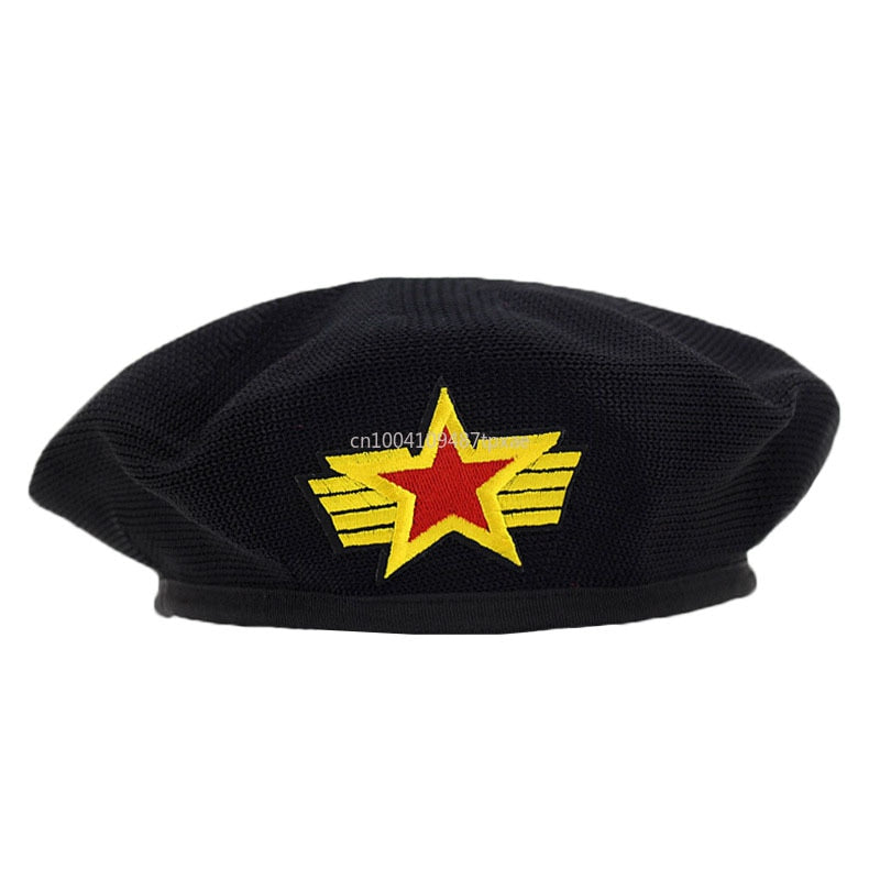 Military Caps Sailor Dance Performance Cosplay Hats for Kids Adult Men Women Berets Star Emblem Sailors Hat Adult Child Trilby