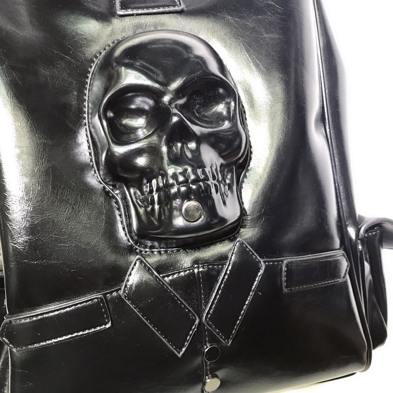 Men And Women Back Packs Steam Punk Rivet Personality Travel Bagpack 3D Skull Motorcycle Backpacks Laptop Schoolbag For Teenager
