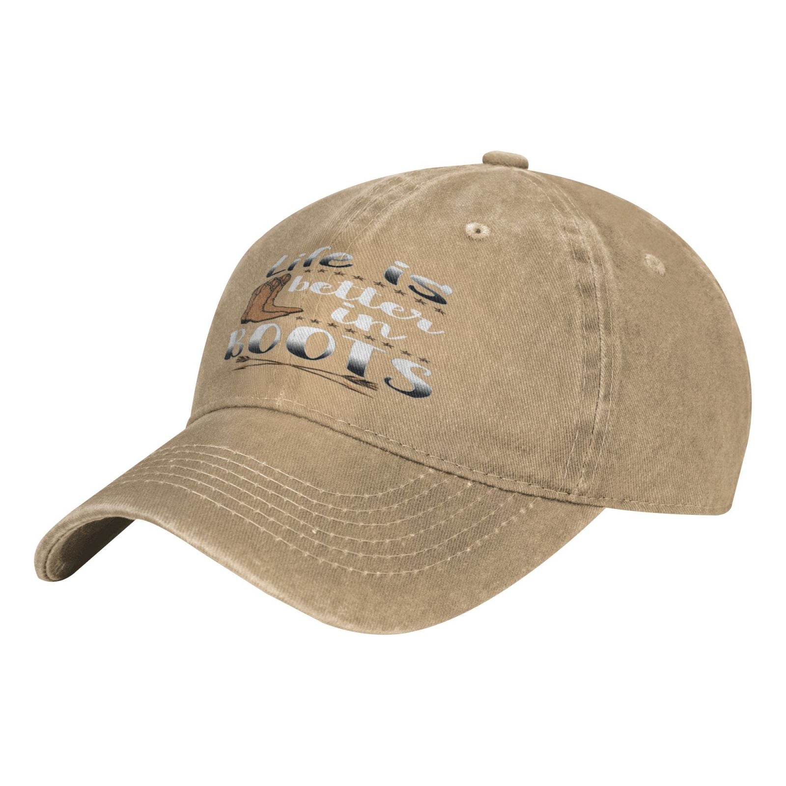 Life Is In Boots Cowboy Country Baseball Cap For Men Hat For Boy Women's Hats Hats For Girls Hip Hop Women's Hats Caps For Men
