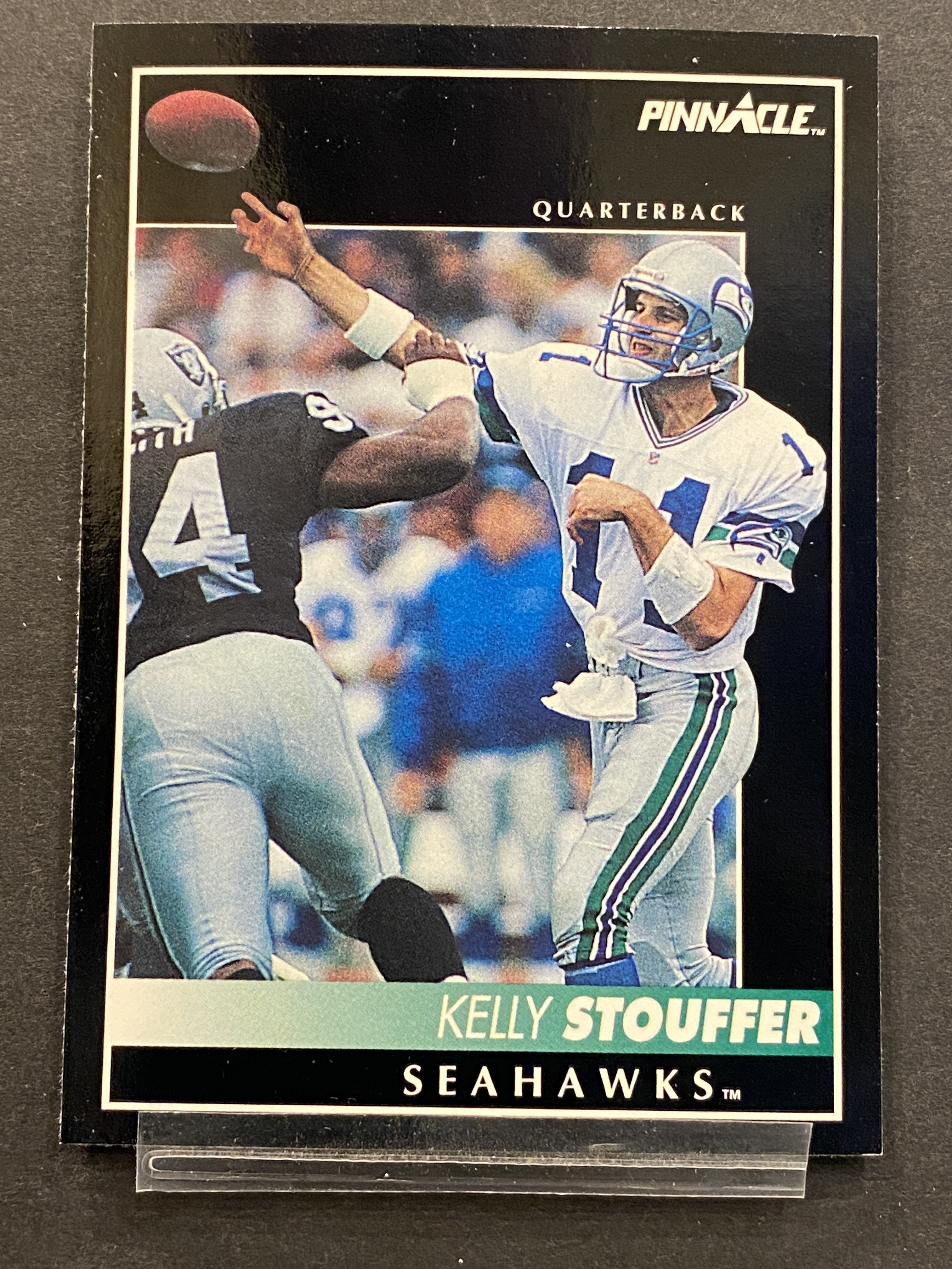 Kelly Stouffer Pinnacle Football Card Seattle Seahawks
