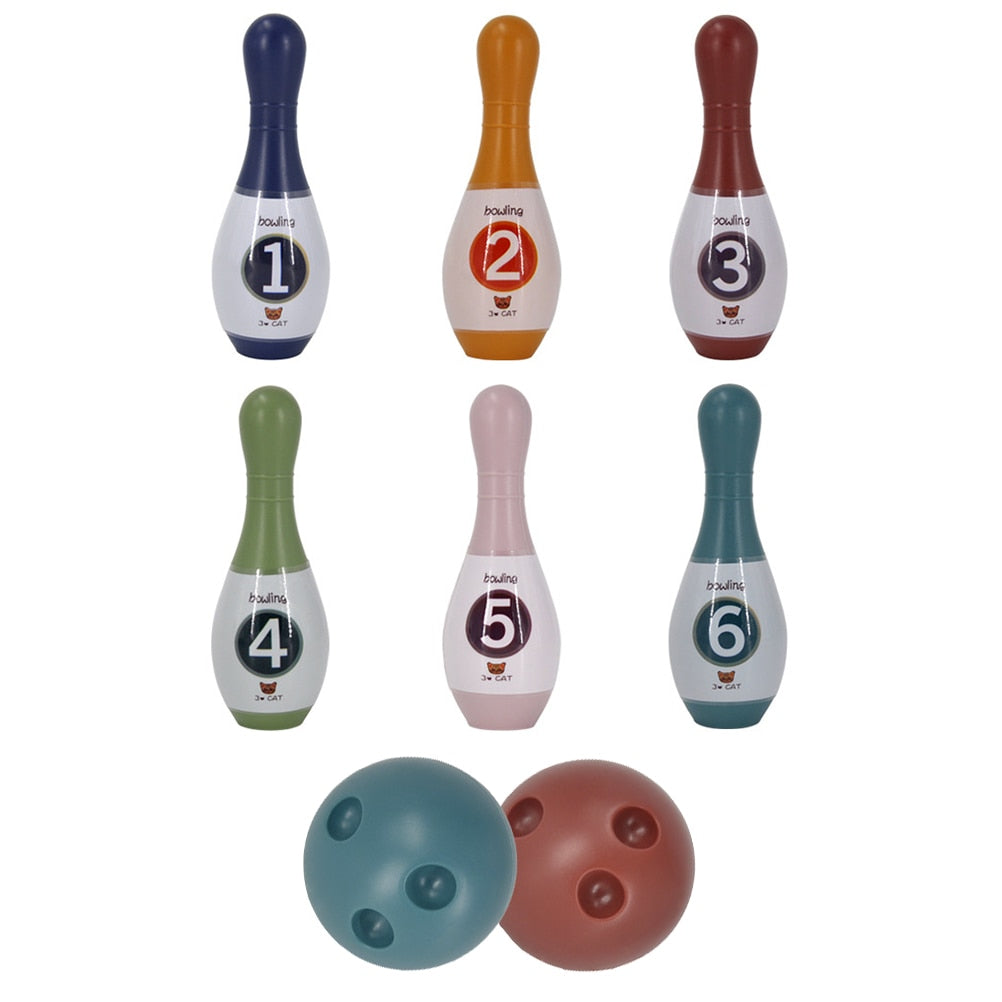1 Set Mini Bowling Game Supplies Plastic Kid Bowling Kit Kids Bowling Play Kit