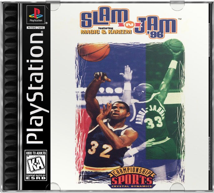 Slam 'n Jam '96 featuring Magic & Kareem PS1 Sony Playstation 1 Used Video Game