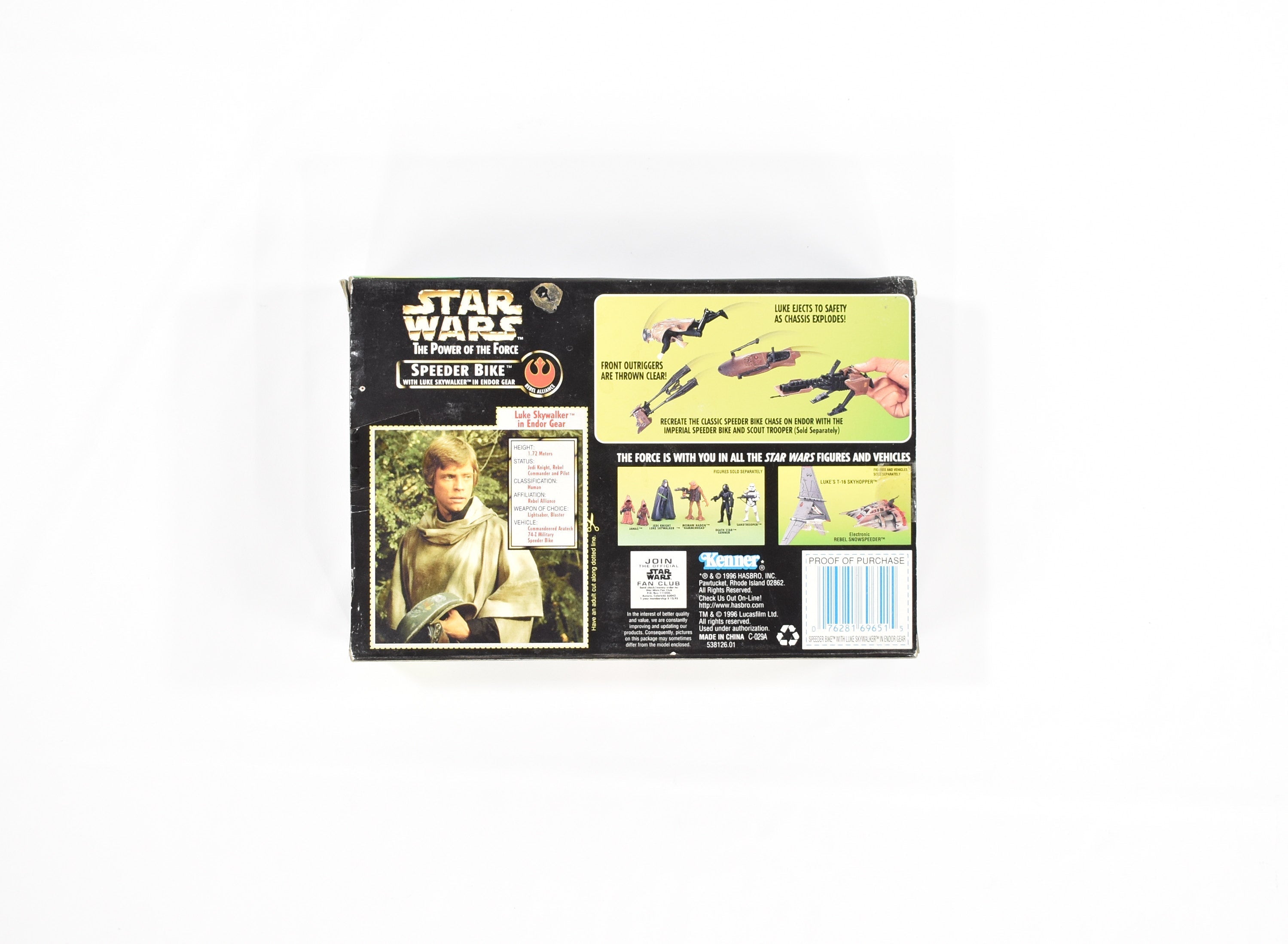 Star Wars Power of the force Speeder Bike Luke NEW Kenner 1996