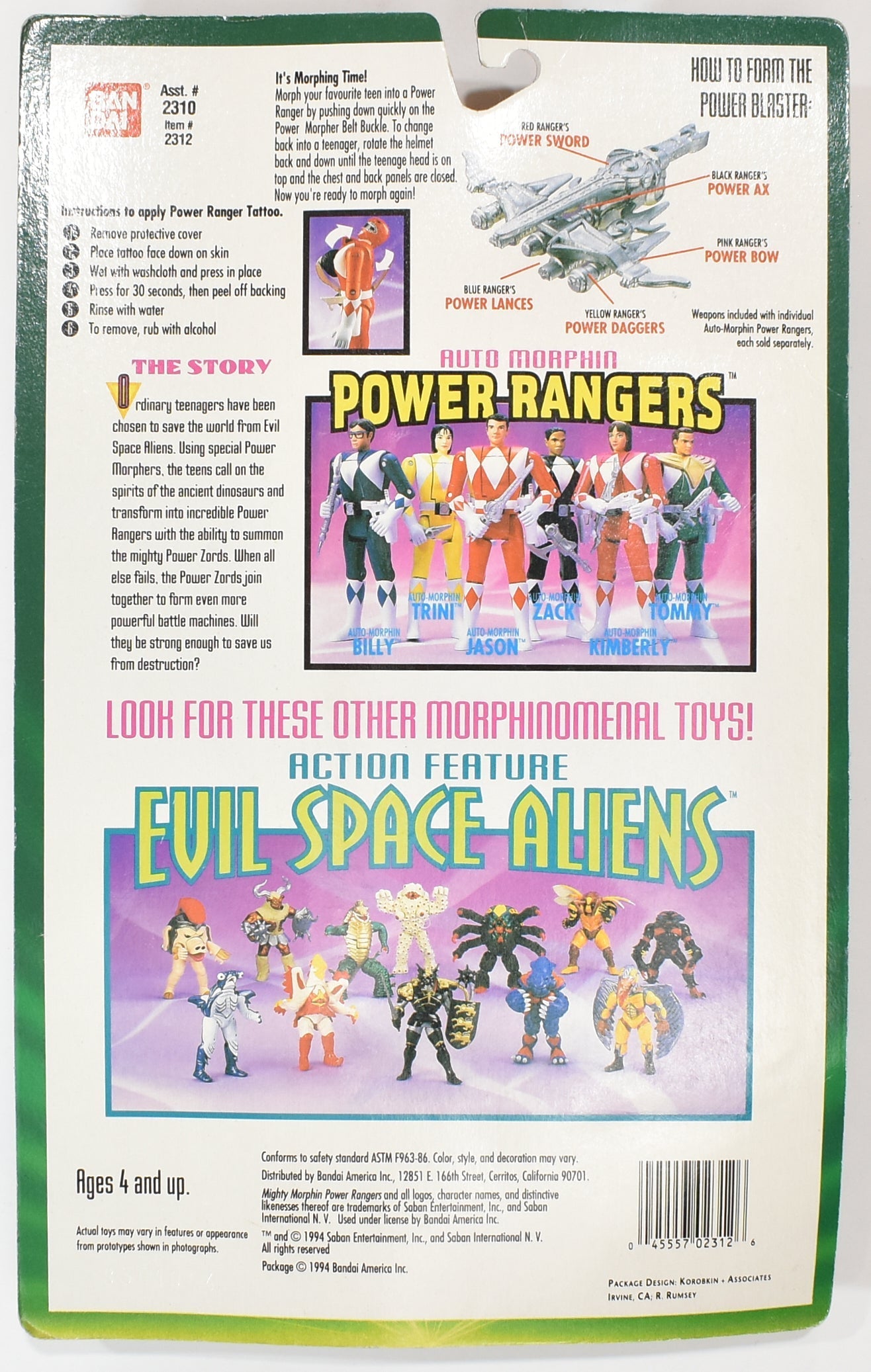 Power Rangers Auto Morphin Kimberly Pink Ranger 1994 BAN DAI