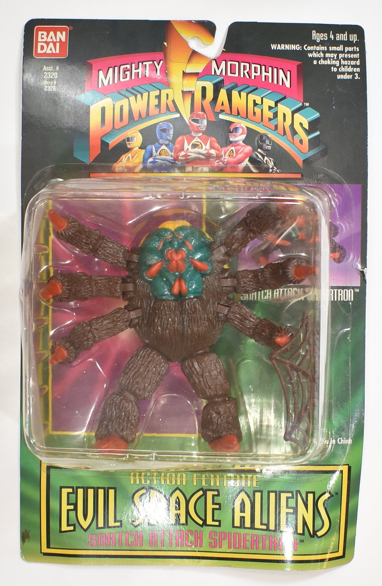 Power Rangers Evil Space Aliens Snatch Attack Spidertron 1994 BAN DAI Action Figure