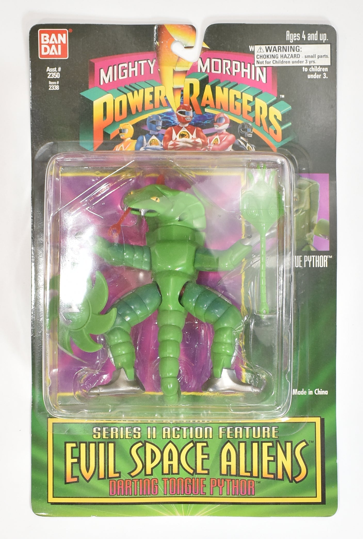 Power Rangers Evil Space Aliens Darting Tongue Python BAN DAI 1994 Action Figure