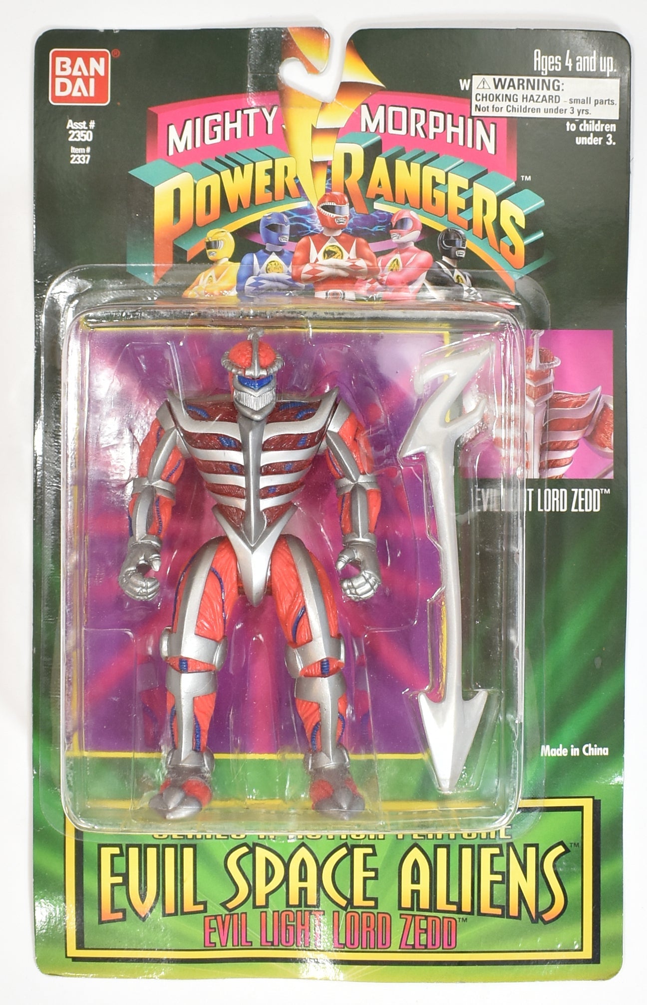 Power Rangers Evil Space Aliens Evil Lord Zedd BAN DAI 1994 Action Figure