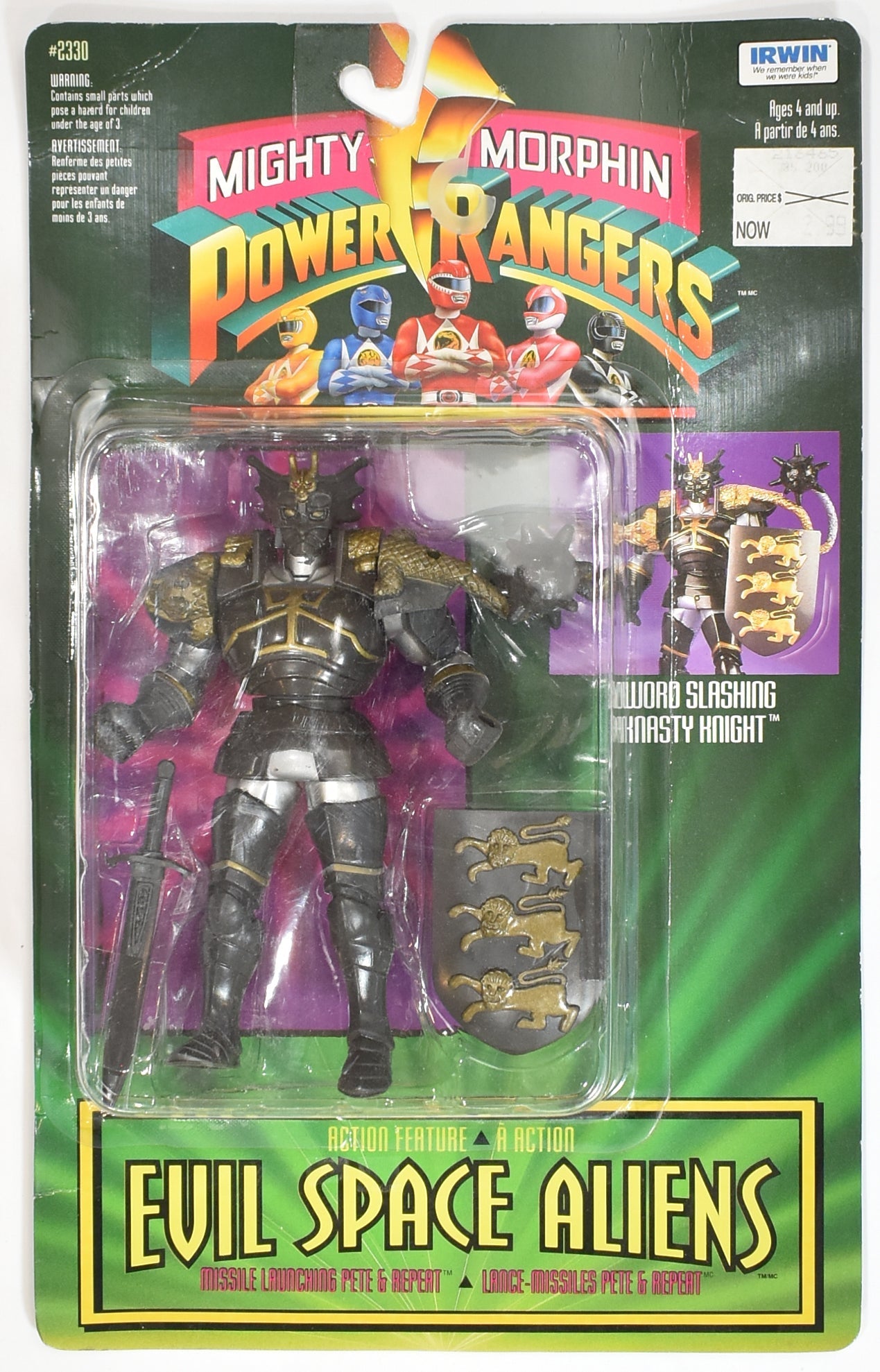 Power Rangers Evil Space Aliens Sword Slashing Knasty Knight #2330