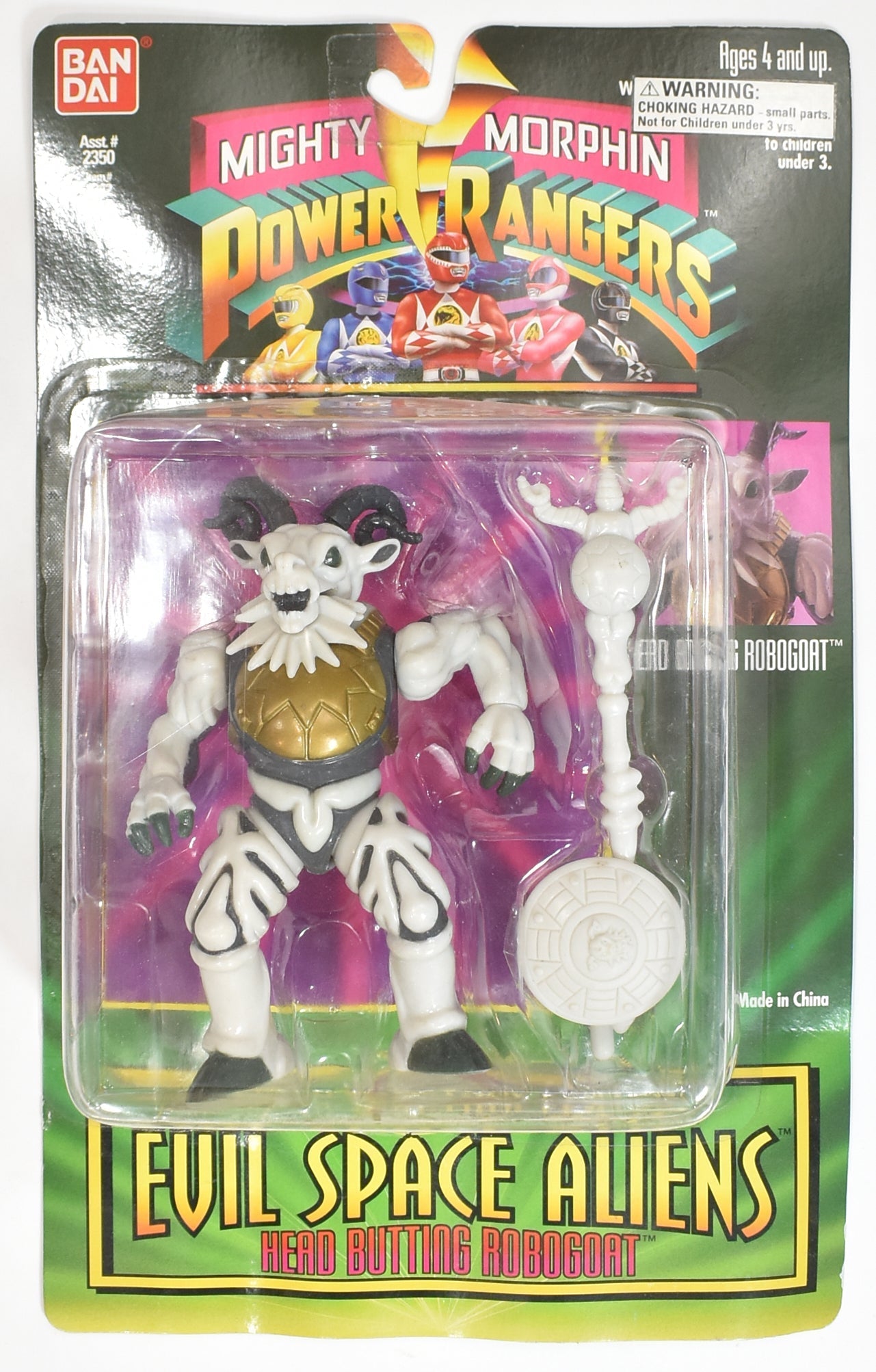 Power Rangers Evil Space Aliens Head Butting Robogoat 1994 BAN DAI Action Figure