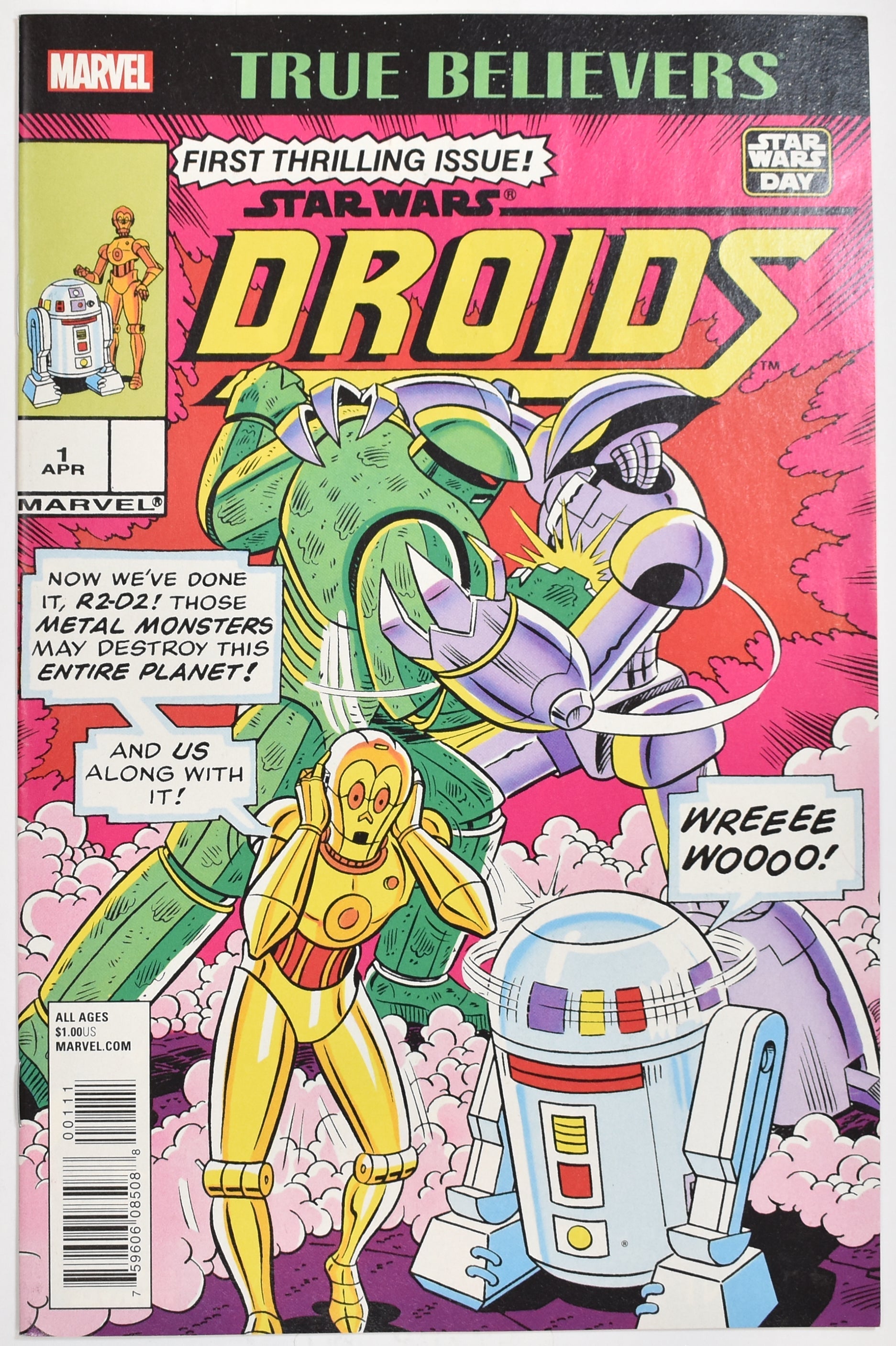 Star Wars Droids Comic Book 1 APR Marvel Comic True Believers