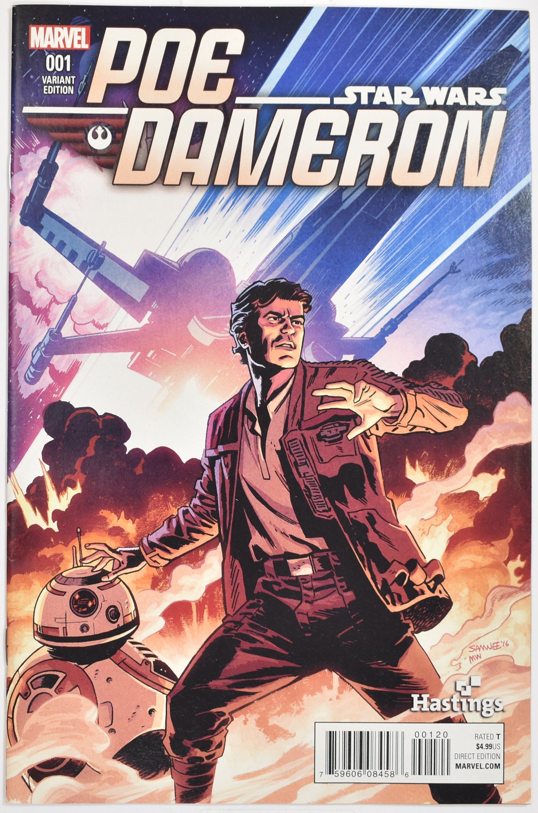 Poe Dameron Star Wars Comic Book 1 Exclusive Hastings Variant Edition Cover
