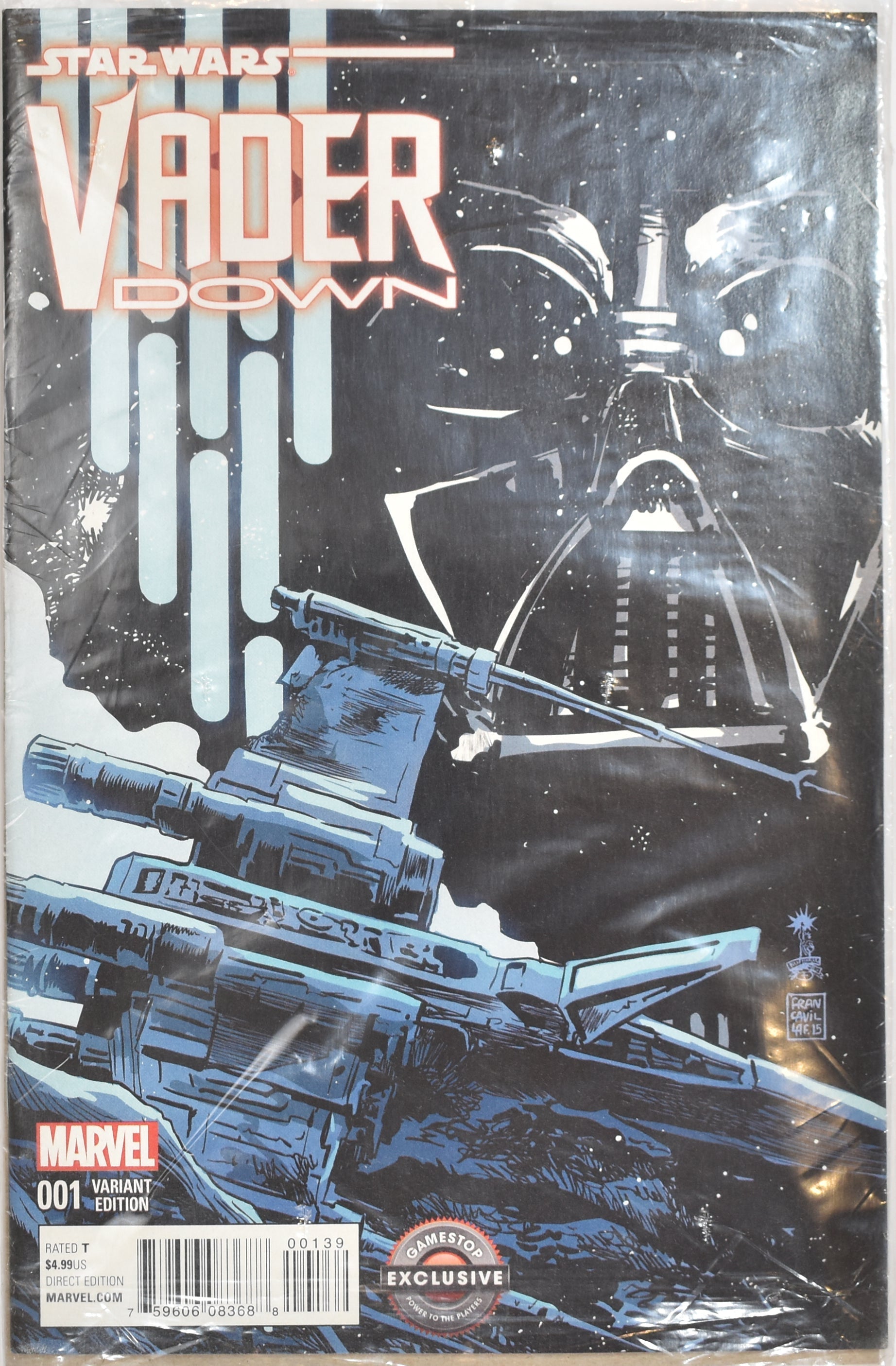 Stars Wars Comic Book Vader Down 1 Variant Game Stop Exclusive