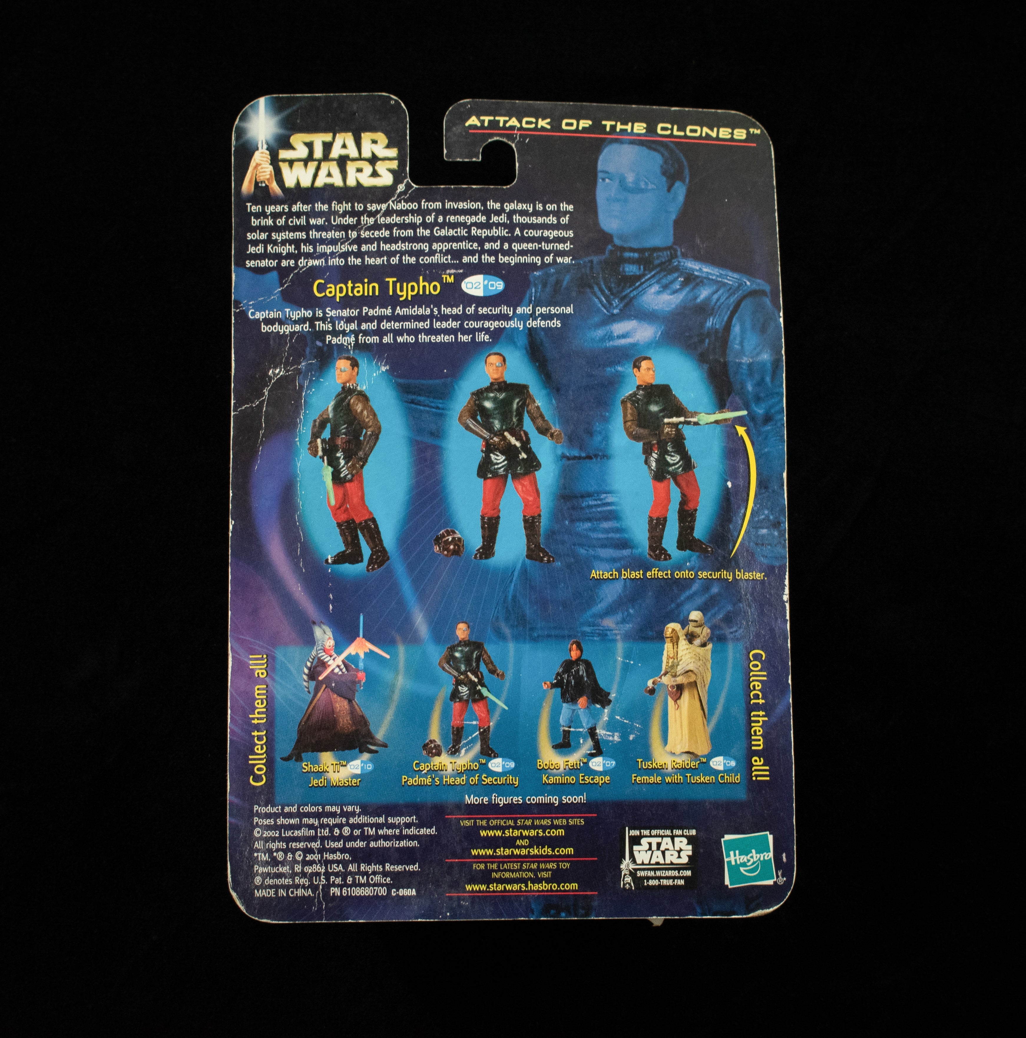 Captain Typho Padme Head of Security Star Wars Action Figure Attack of the Clone
