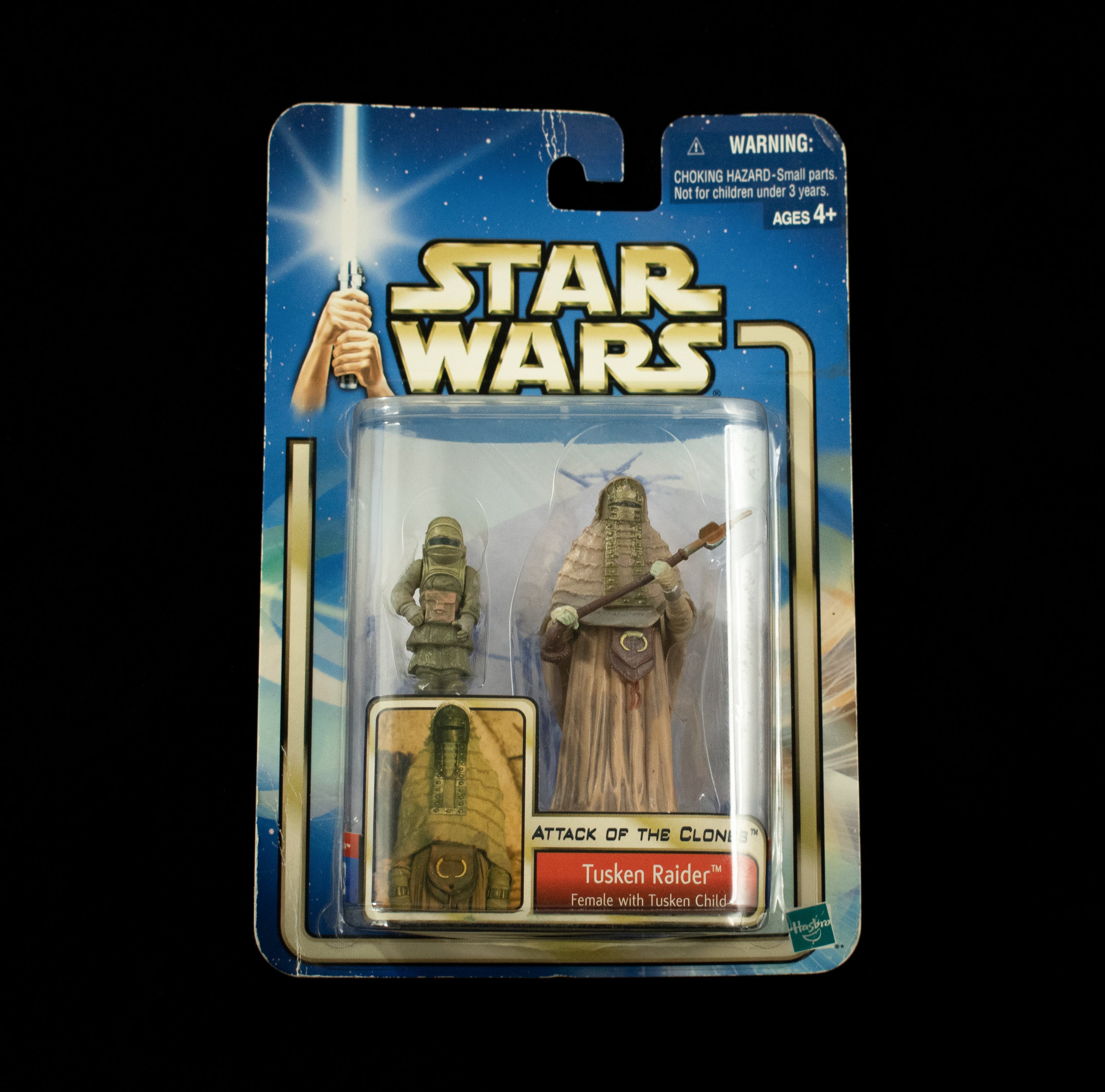 Tusken Raider Attack of the Clones Female with Tusken Child Hasbro 2002 Saga