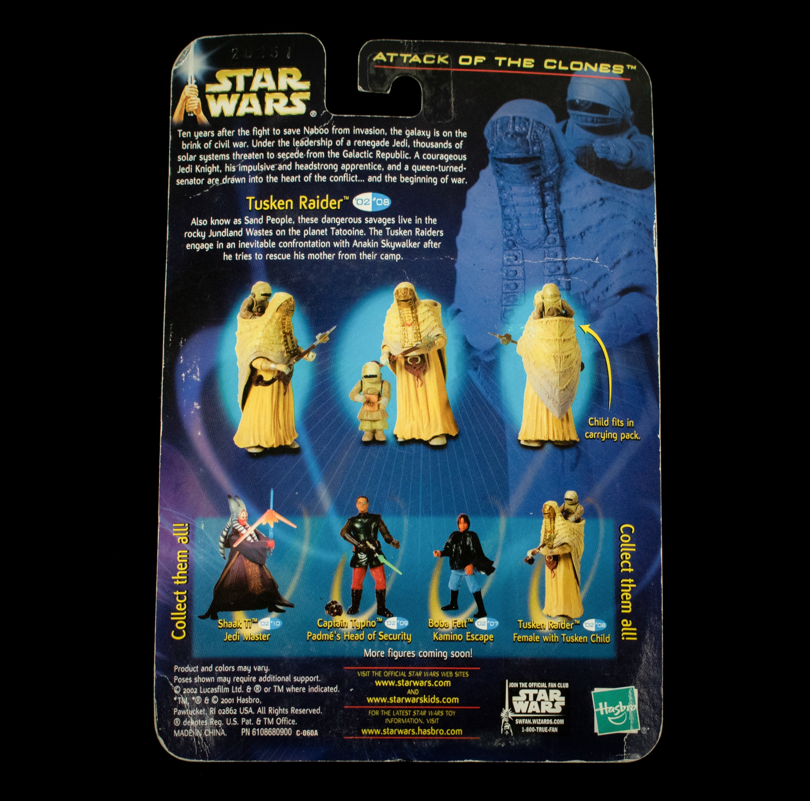 Tusken Raider Attack of the Clones Female with Tusken Child Hasbro 2002 Saga