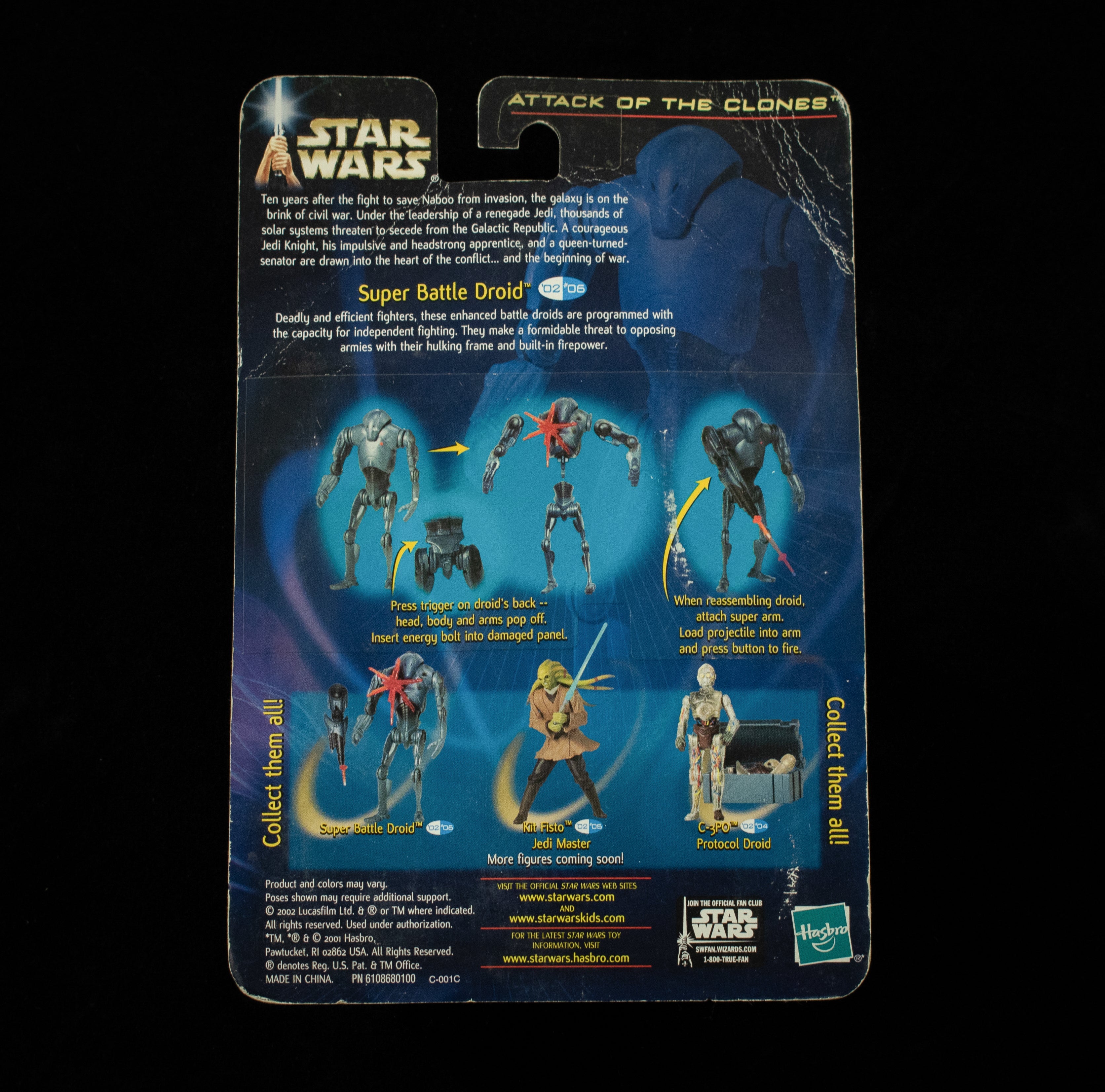 Super Battle Droid Attack of the clones Action Figure Star Wars Hasbro