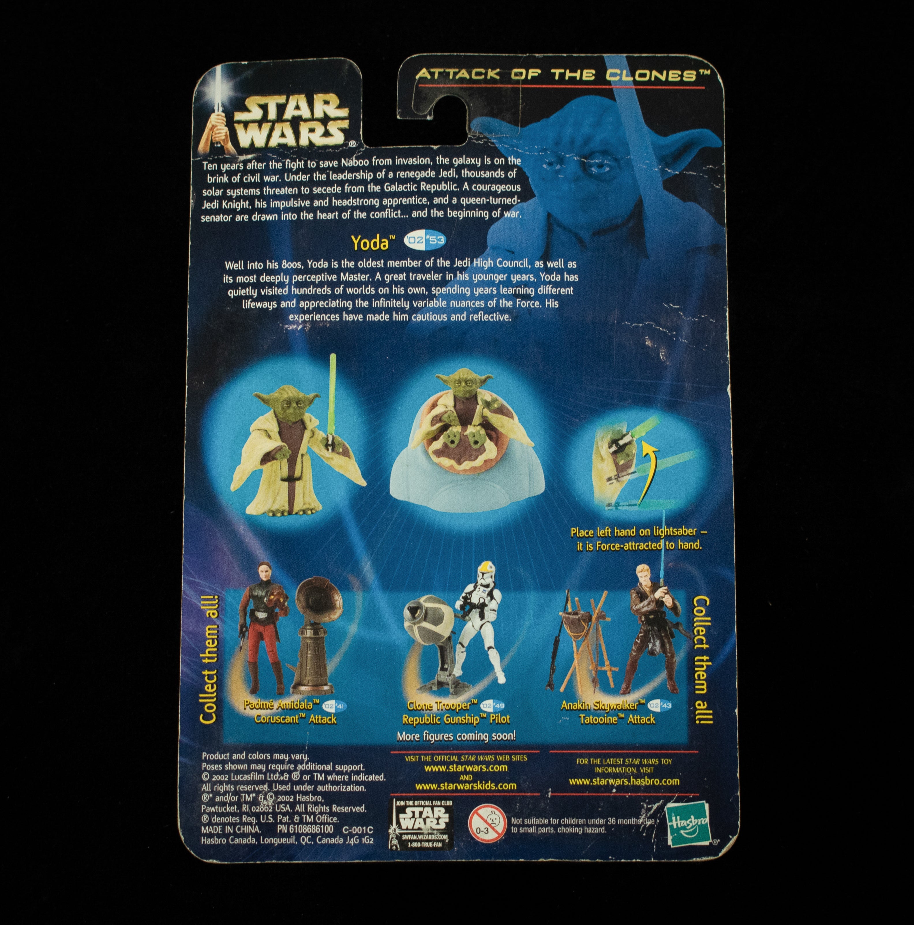 Yoda Attack of the Clones Jedi High Council Action Figure Saga Hasbro 2002