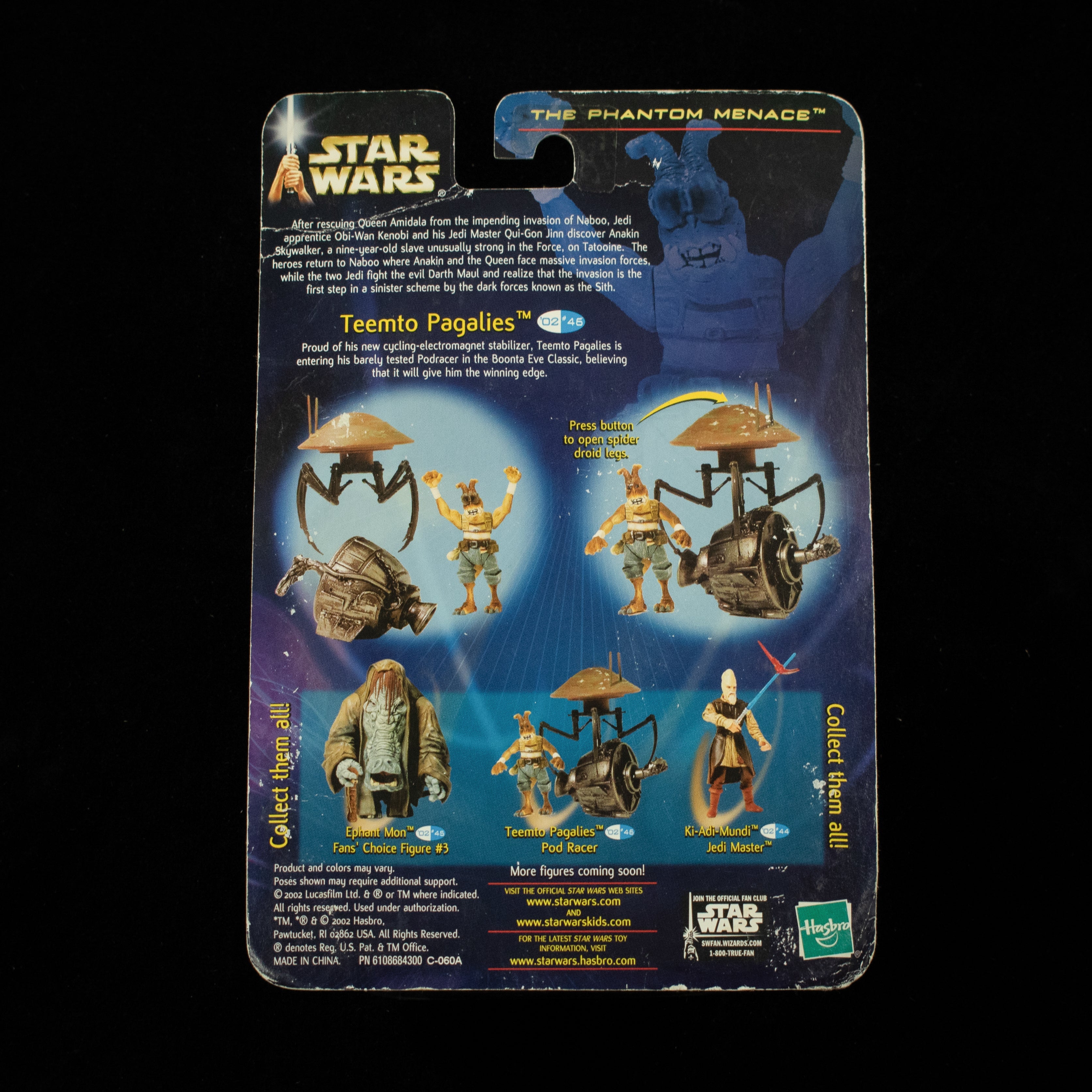 Teemto Pagalies Pod Racer Star Wars Action Figure Saga Hasbro 2002