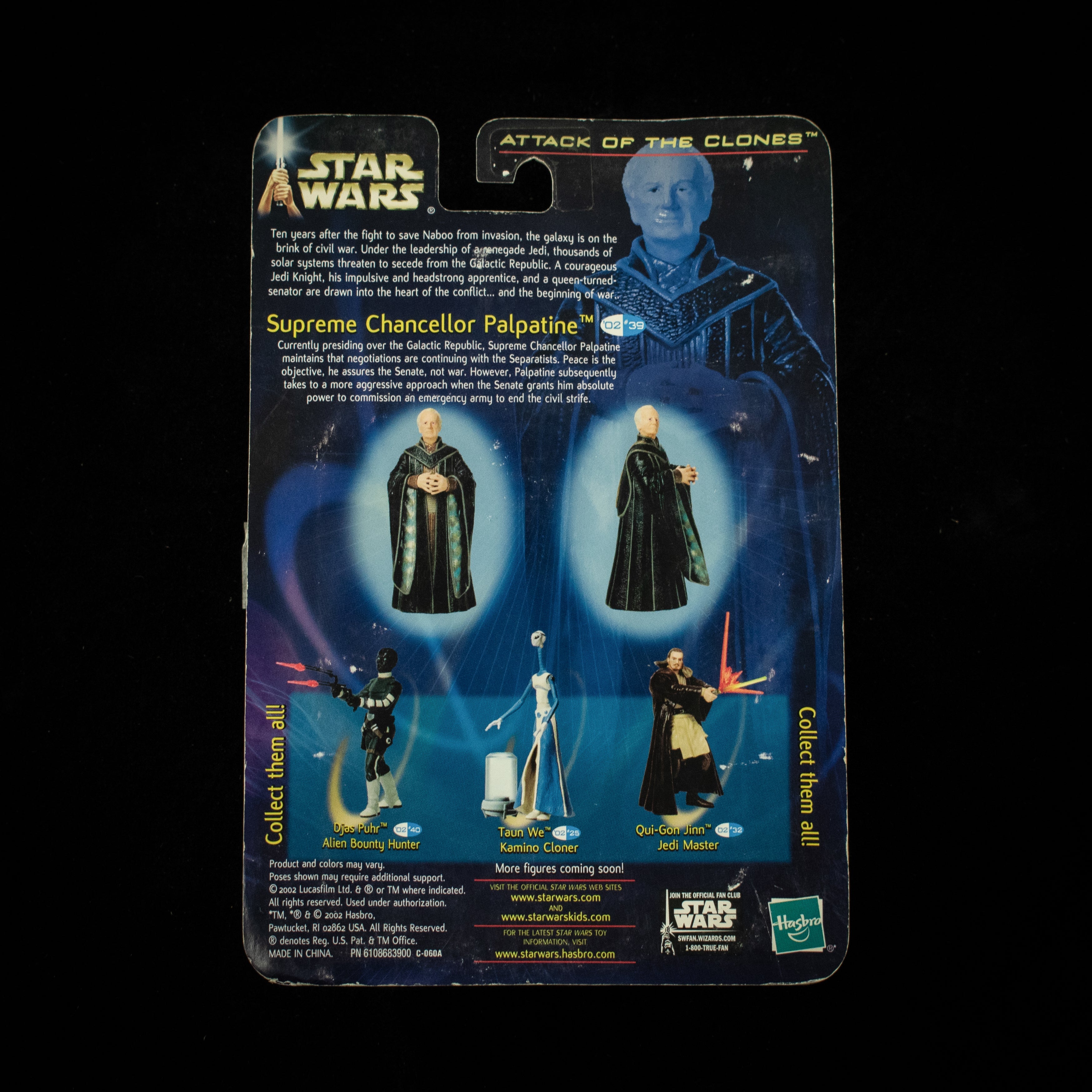 Supreme Chancellor Palpatine Attack of the Clones Action Figure 2002 Saga