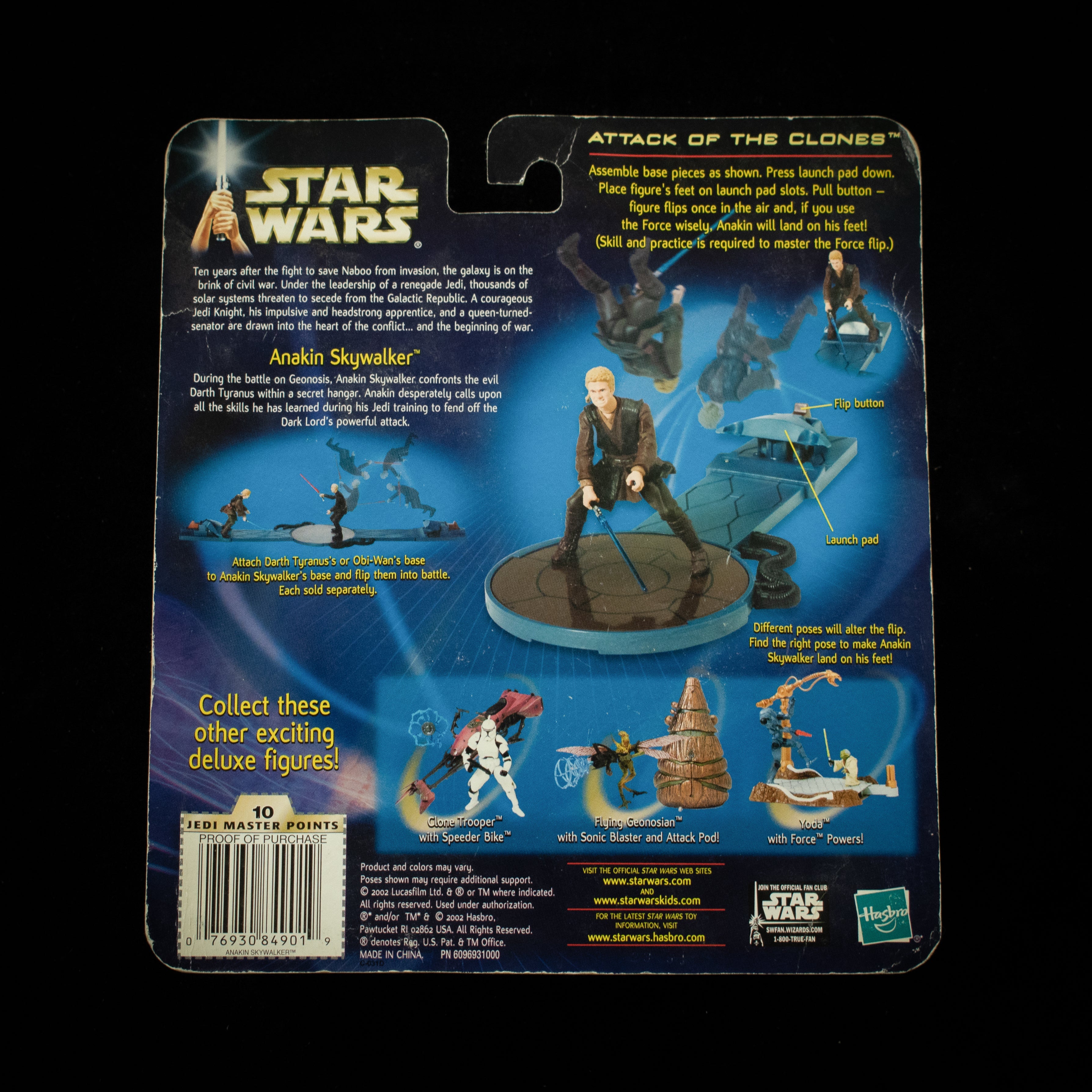 Anakin Skywalker Force Flipping Attack Star Wars Action Figure Saga