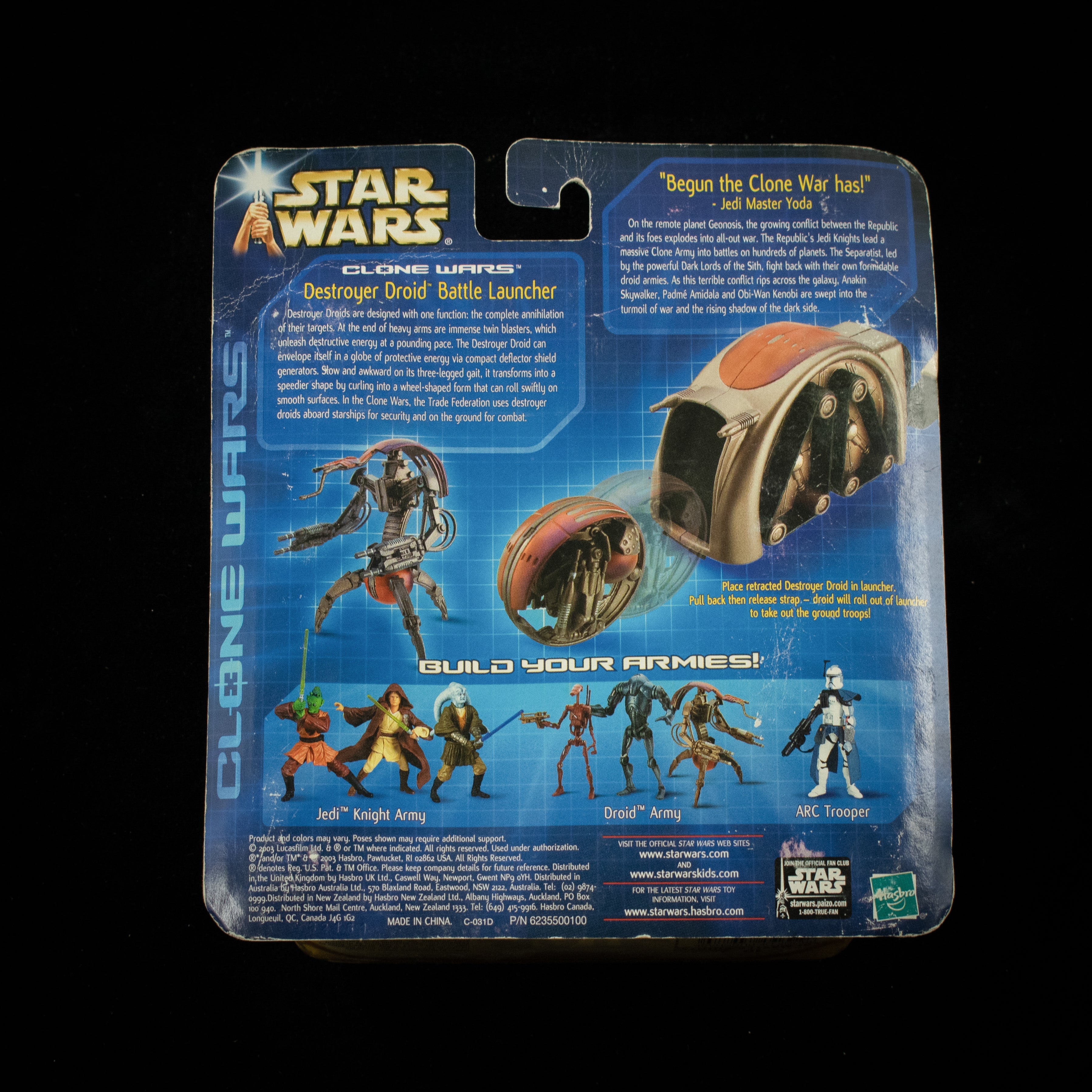 Destroyer Droid Battle Launcher Separatist Army of the republic 2003 Hasbro
