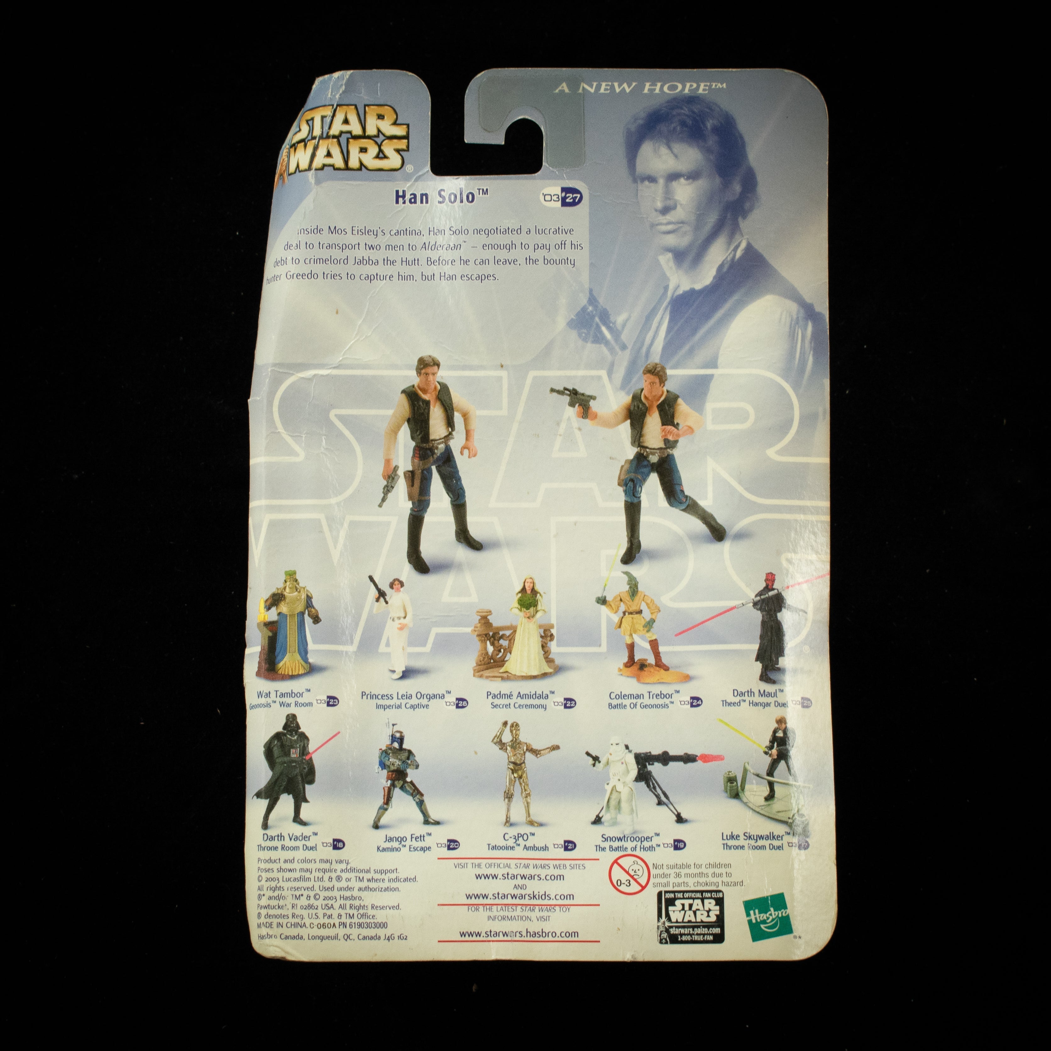 Star Wars Saga Han Solo Flight To Alderaan Action Figure 2003 Hasbro