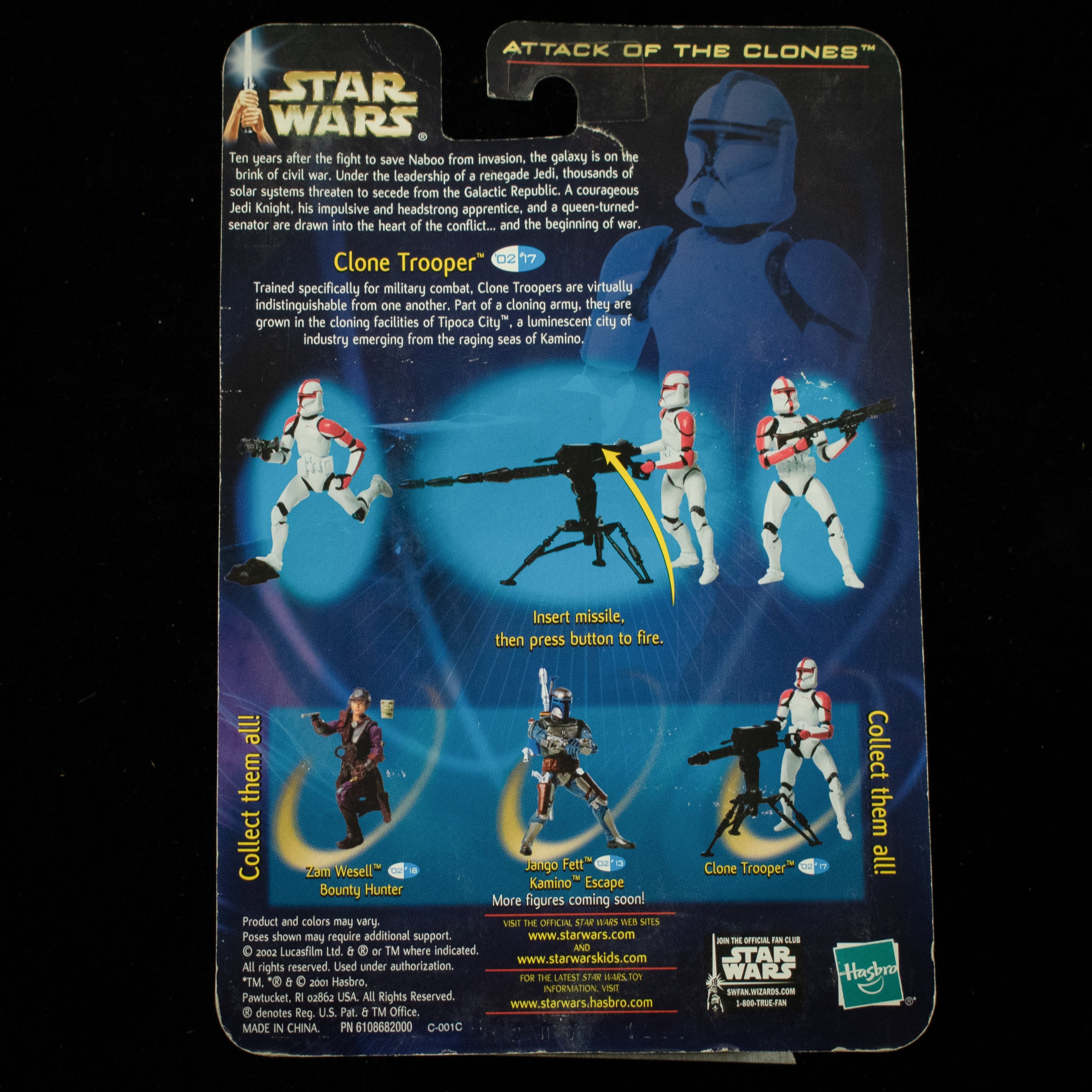 Clone Trooper Attack of the Clones Star Wars Saga Action Figure Hasbro 2002