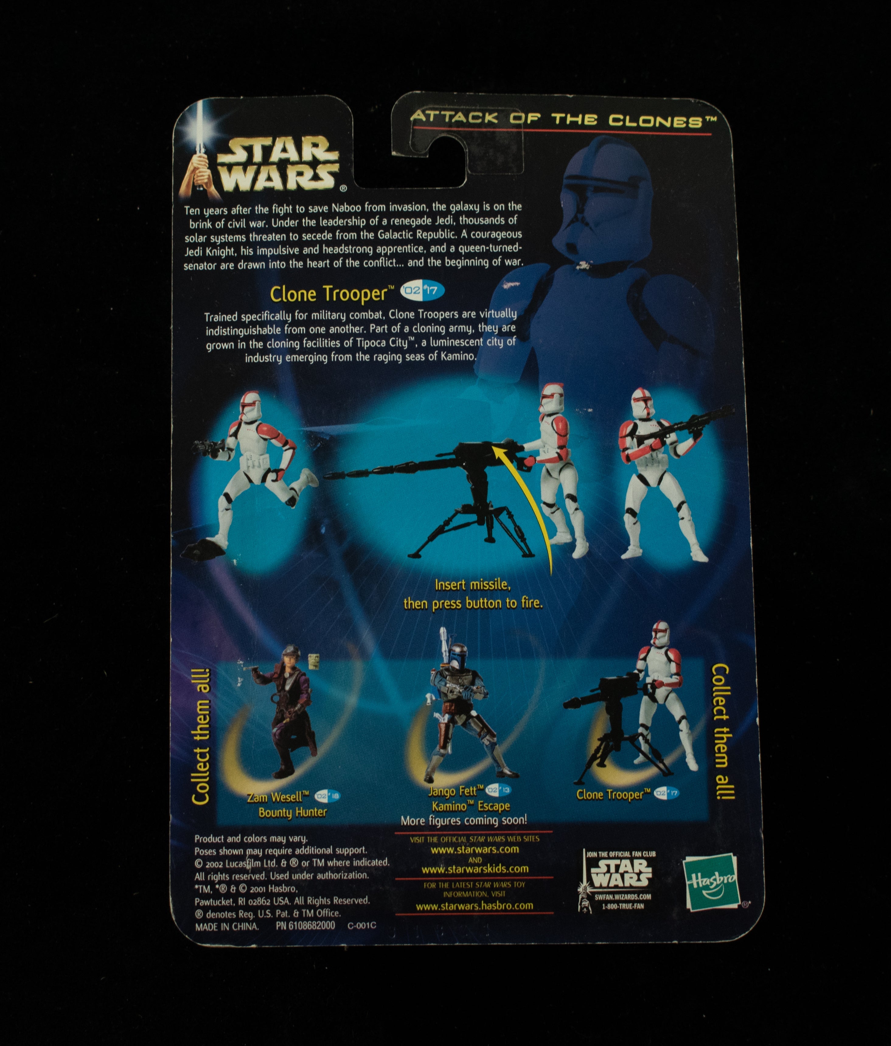 Clone Trooper Attack of the Clones Star Wars Saga Action Figure Hasbro 2002