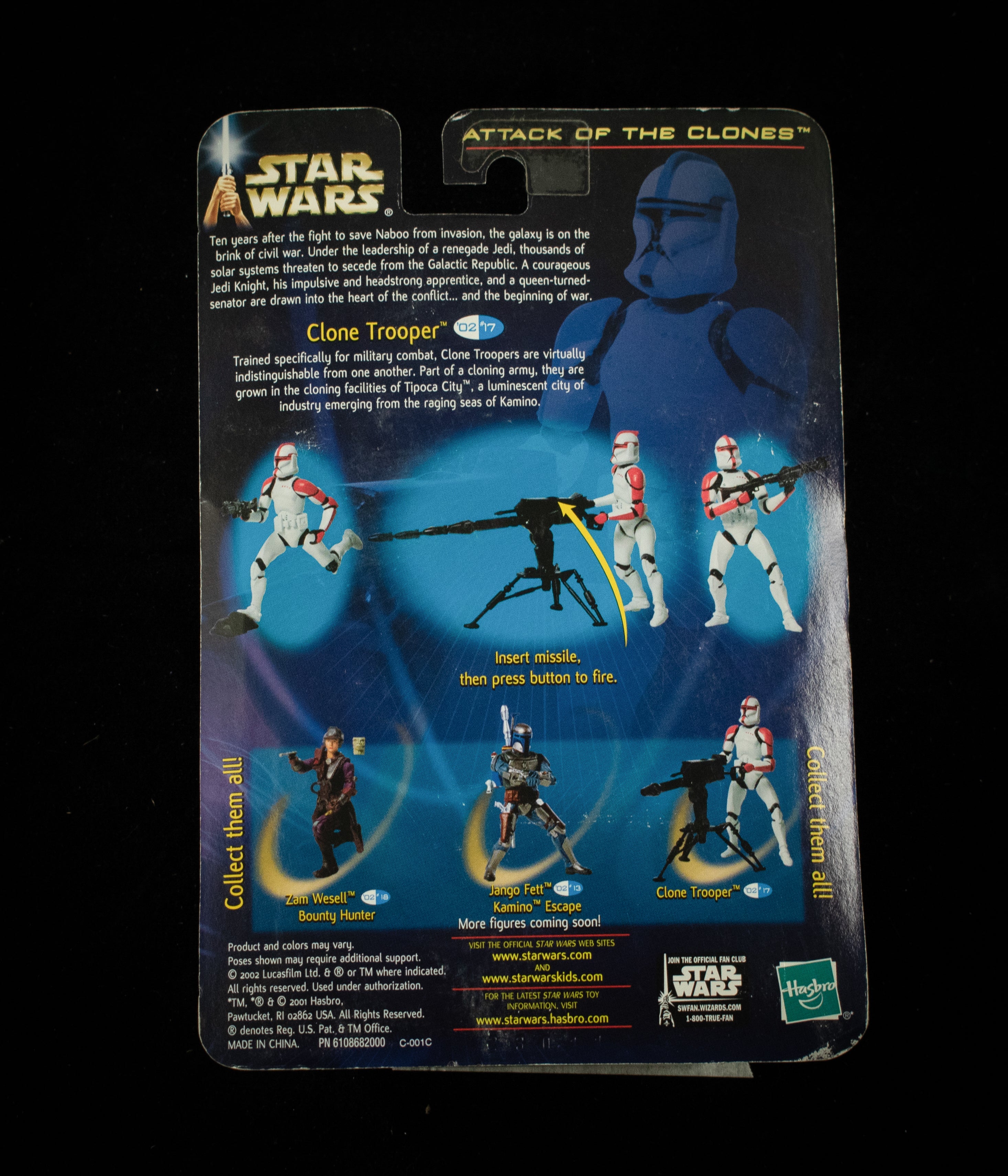Clone Trooper Attack of the Clones Star Wars Saga Action Figure Hasbro 2002