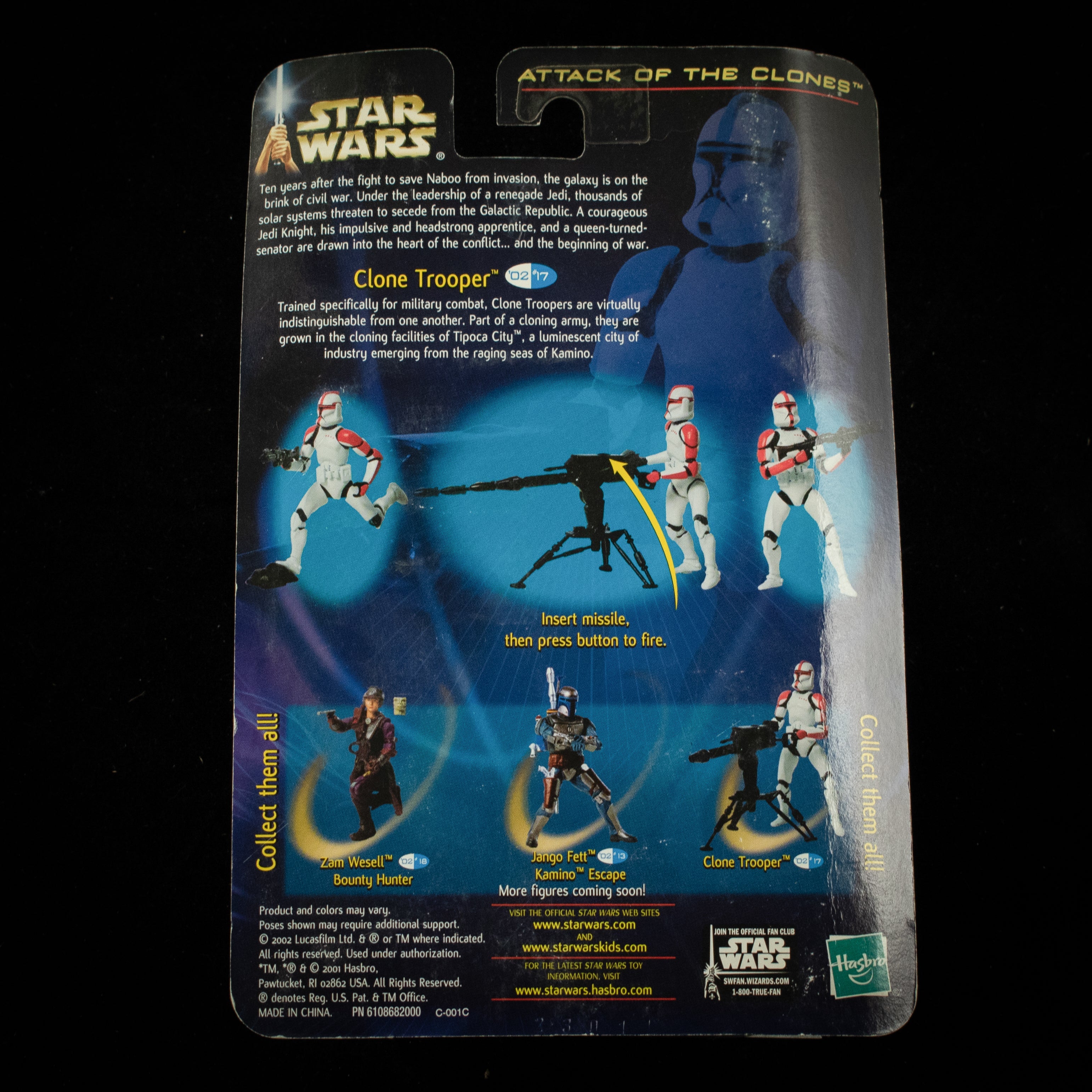 Clone Trooper Attack of the Clones Star Wars Saga Action Figure Hasbro 2002