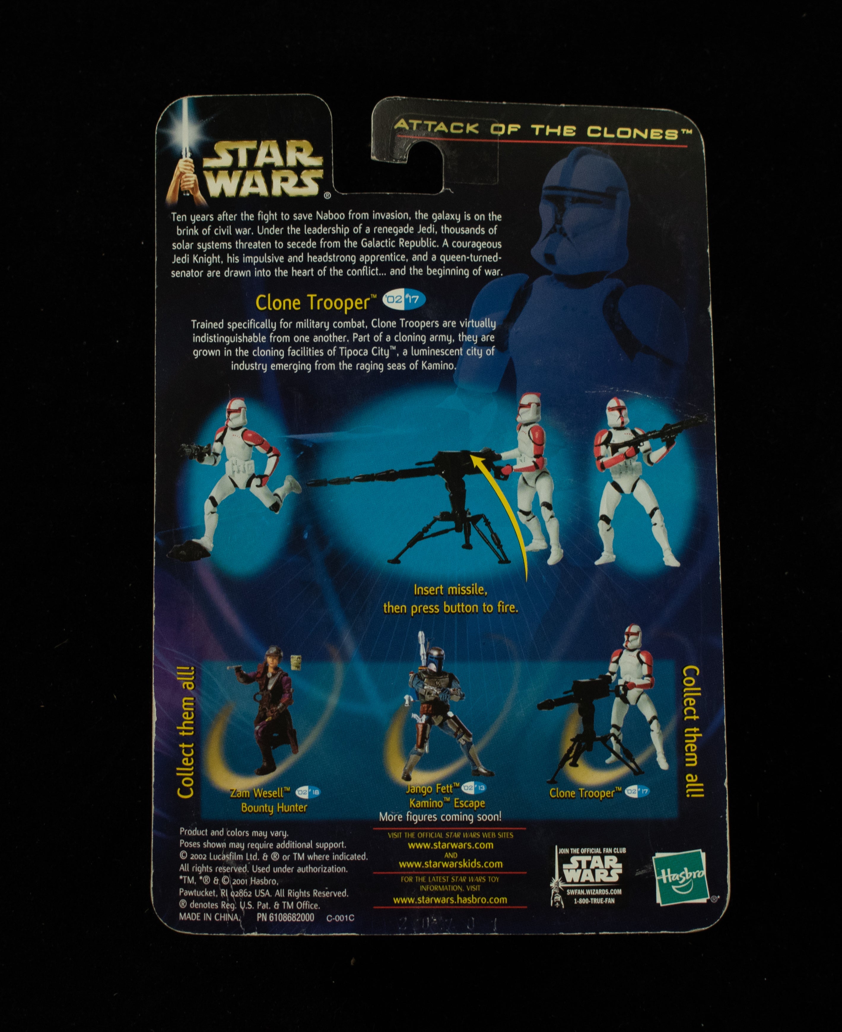 Clone Trooper Attack of the Clones Star Wars Saga Action Figure Hasbro 2002