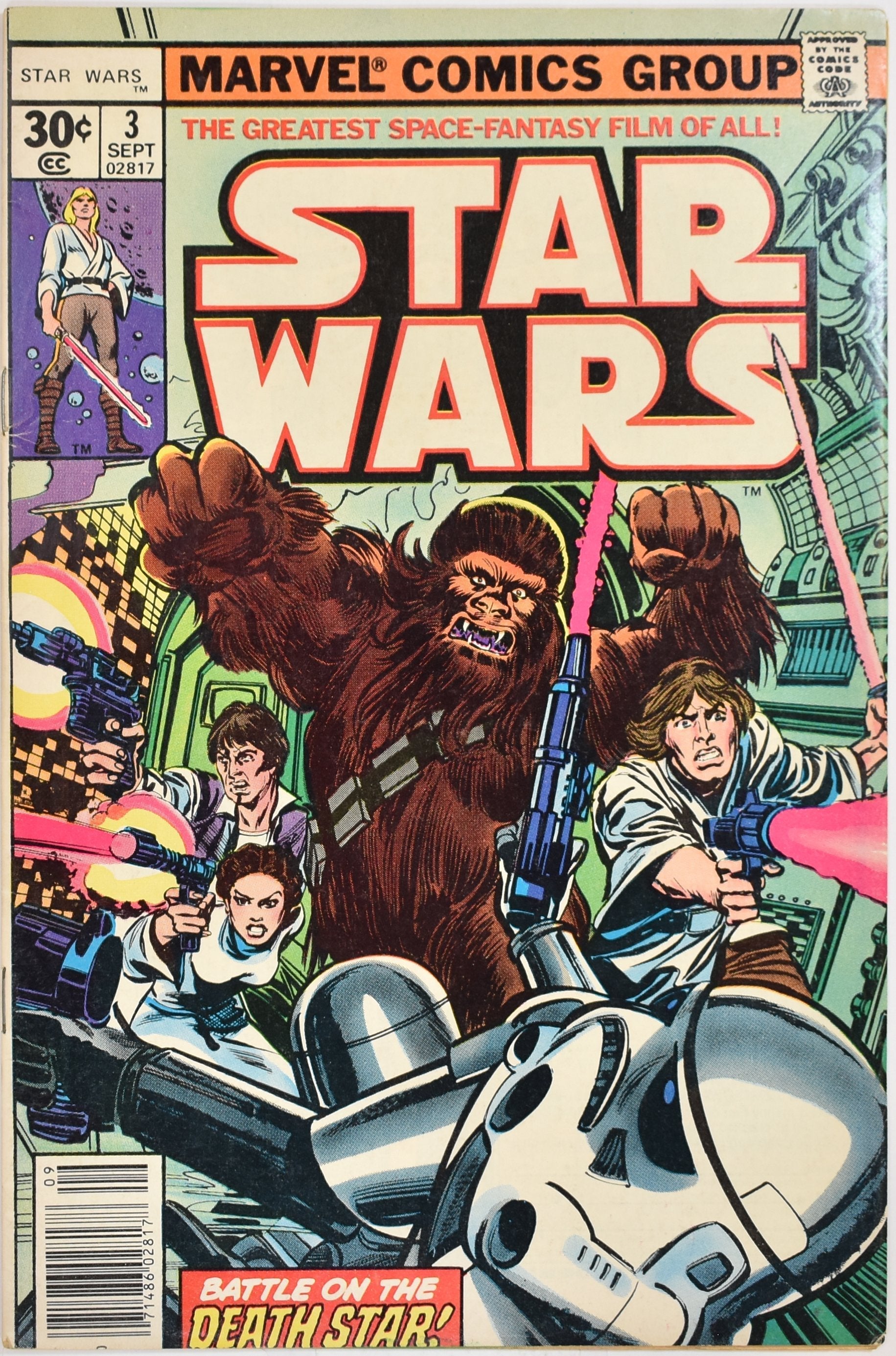 Star Wars Comic Book 3 Sept 1977 Marvel Comics Group