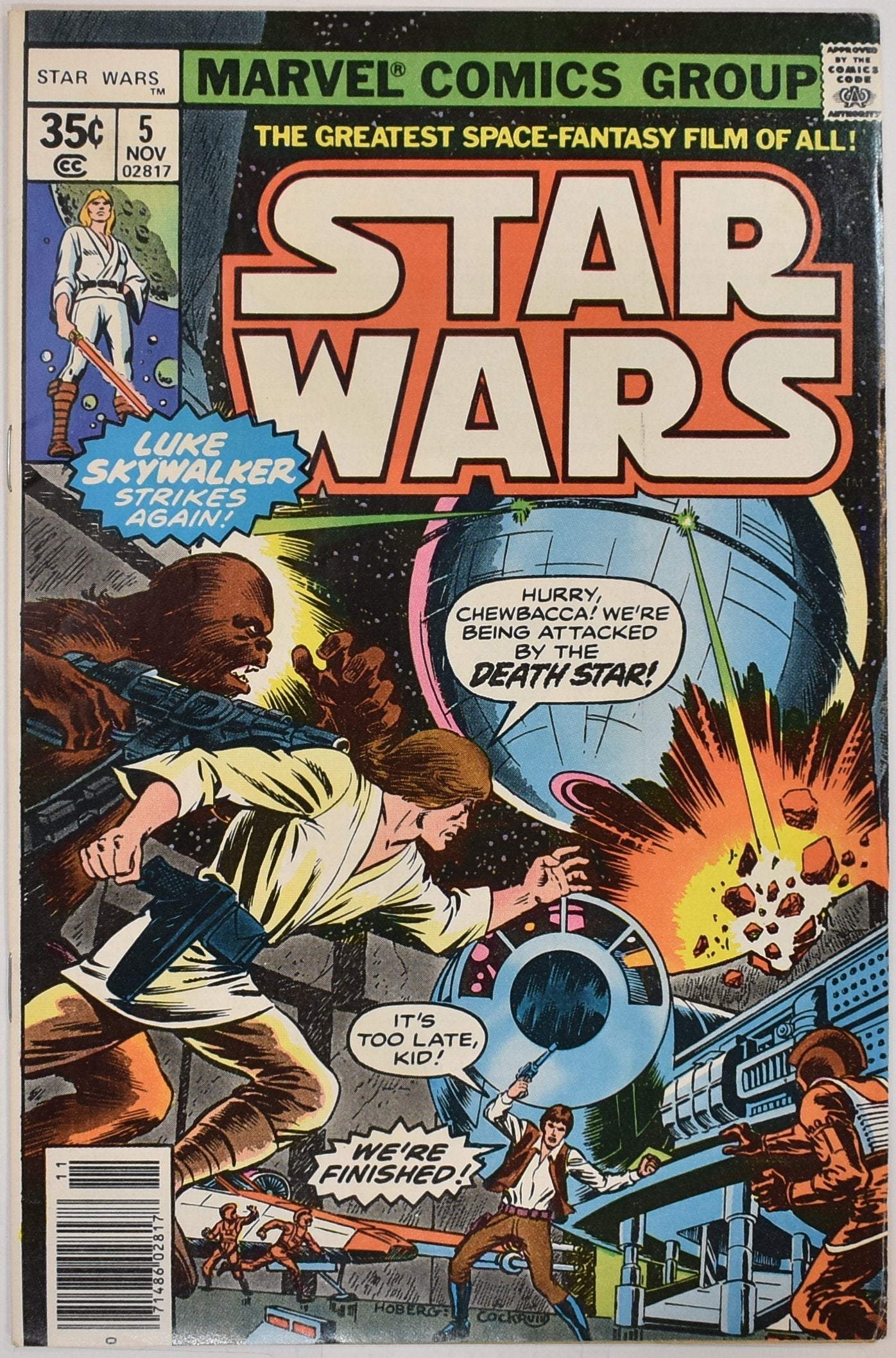 Star Wars Comic Book 5 Nov 1977 Marvel Comics Group 02817