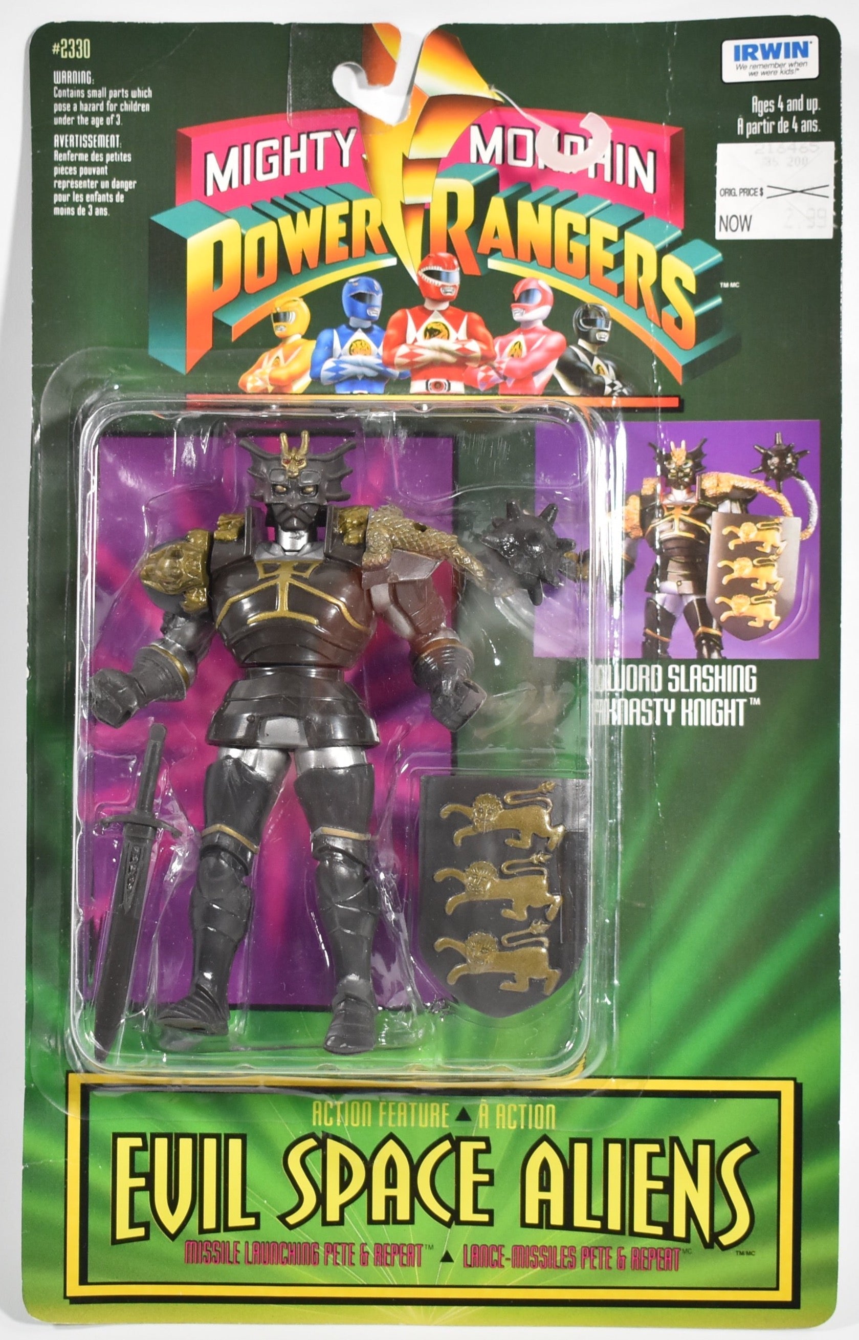 Power Rangers Evil Space Aliens Sword Slashing Knasty Knight #2330