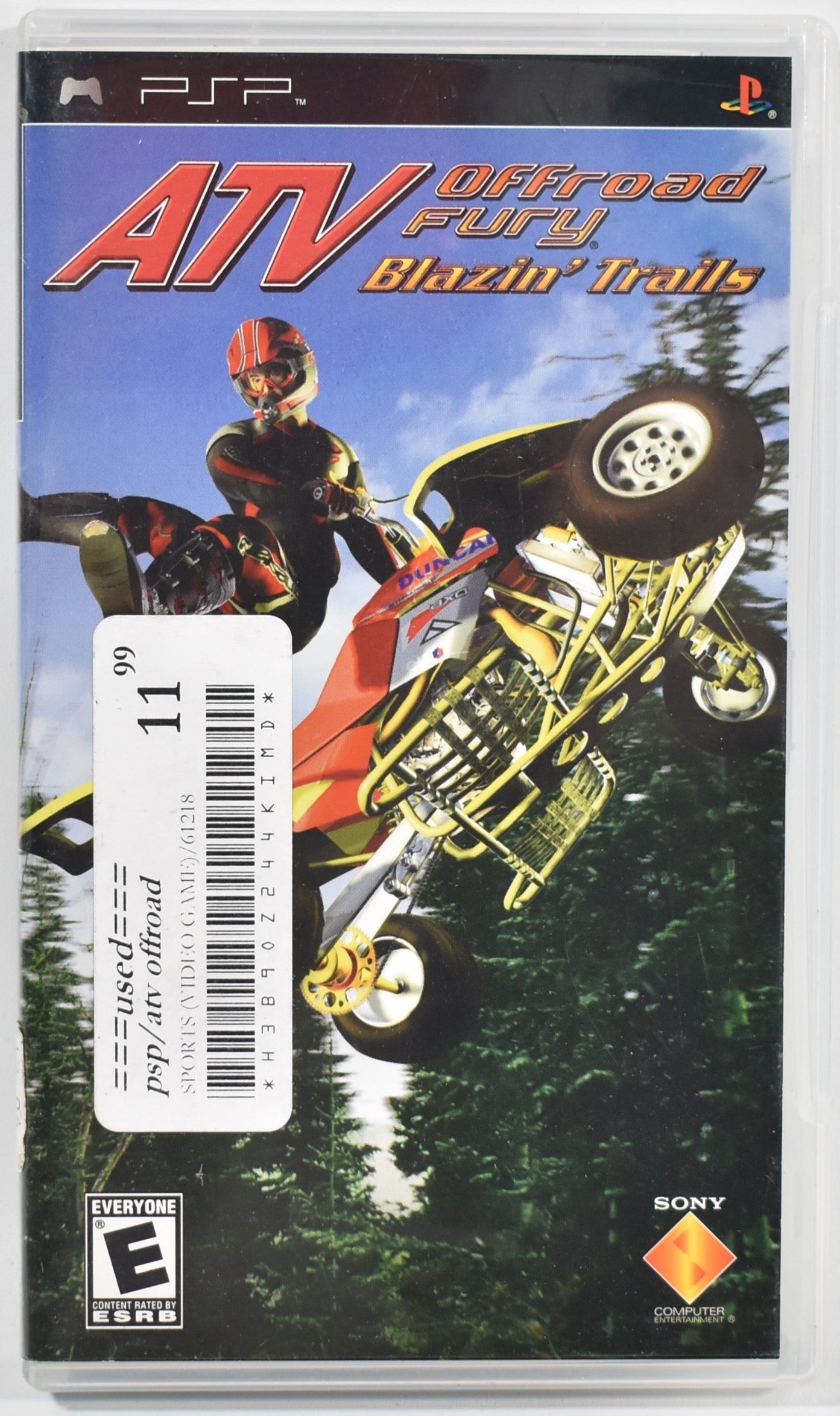 ATV Off Road Fury Blazin Trails PSP Game Used