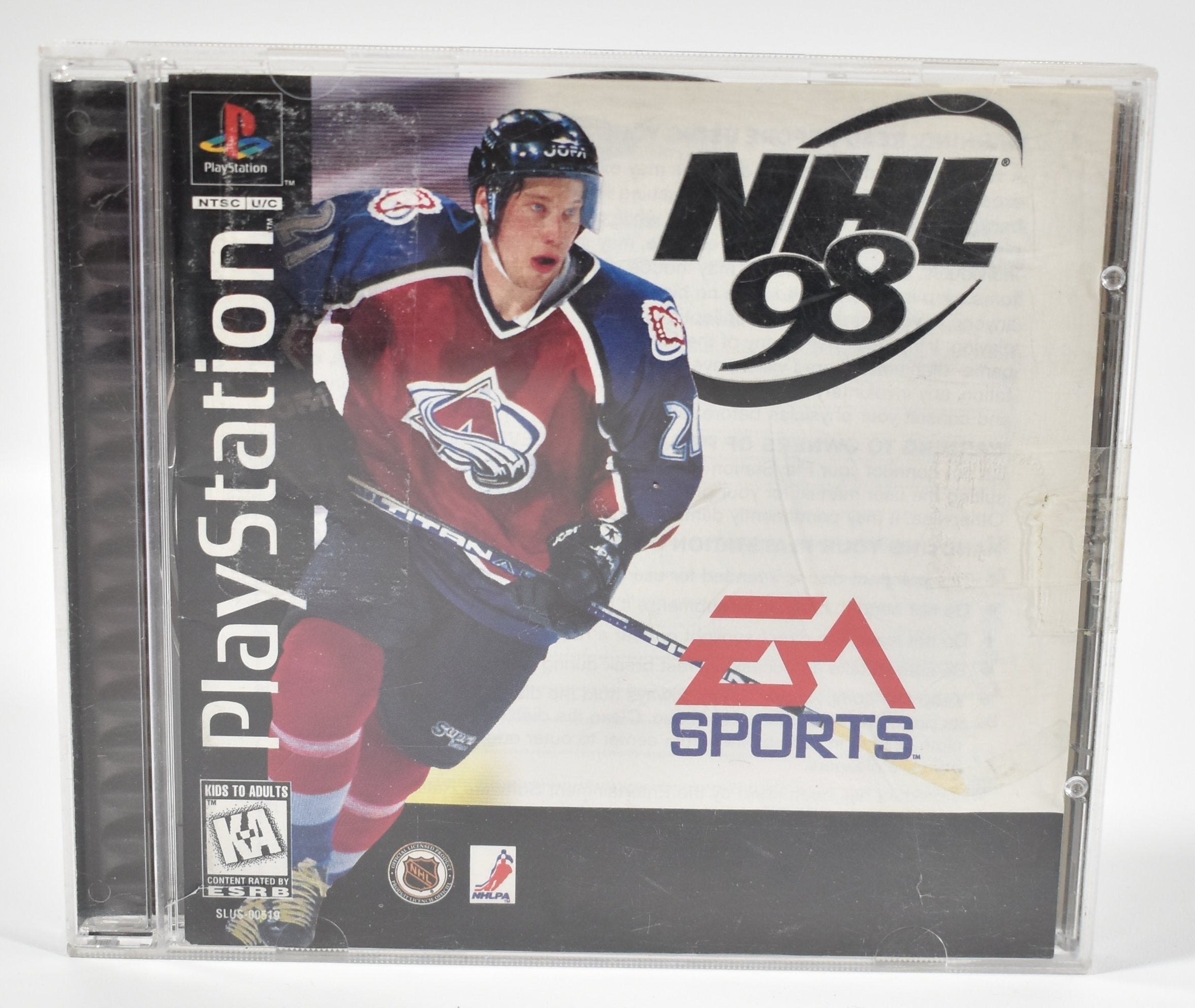 NHL 98 EA Sports Sony Playstation Used PS1 Game Case Disc
