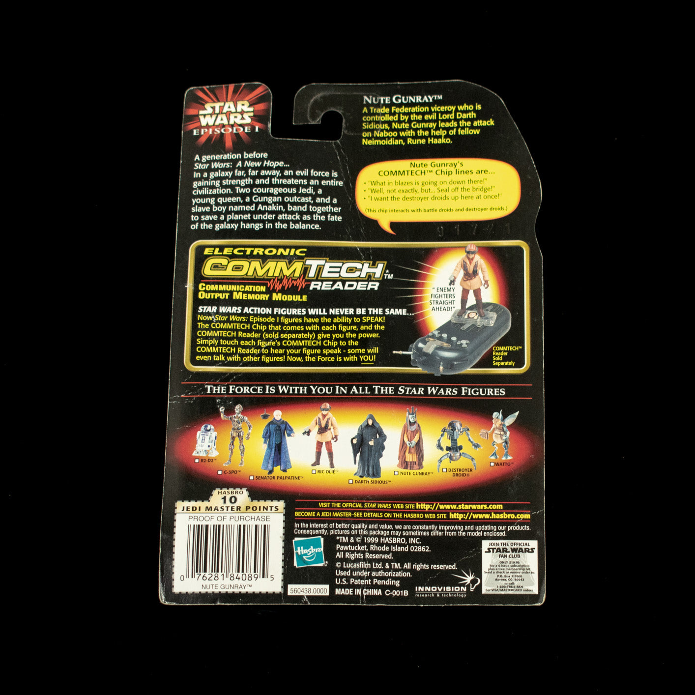 Star Wars Episode 1 Action Figure Nute Gunray Hasbro