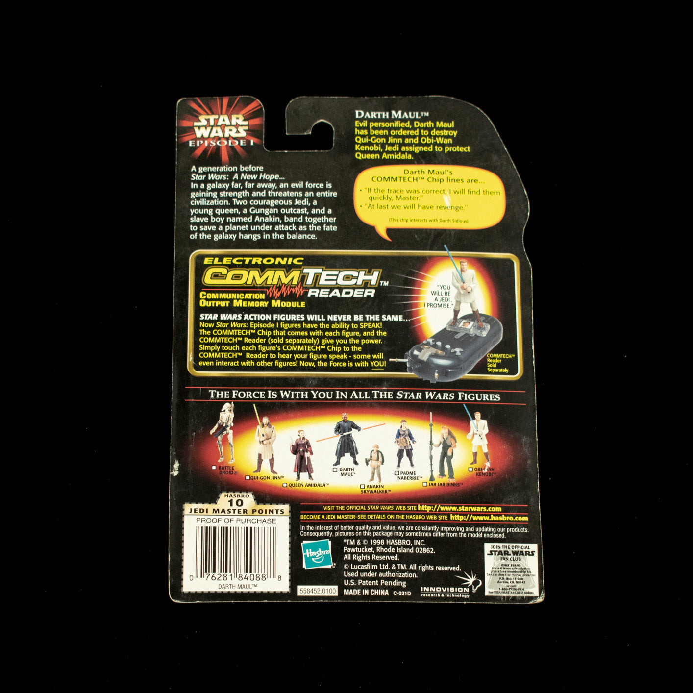 Star Wars Episode 1 Action Figure Darth Maul Double Bladed Lightsaber Hasbro 199