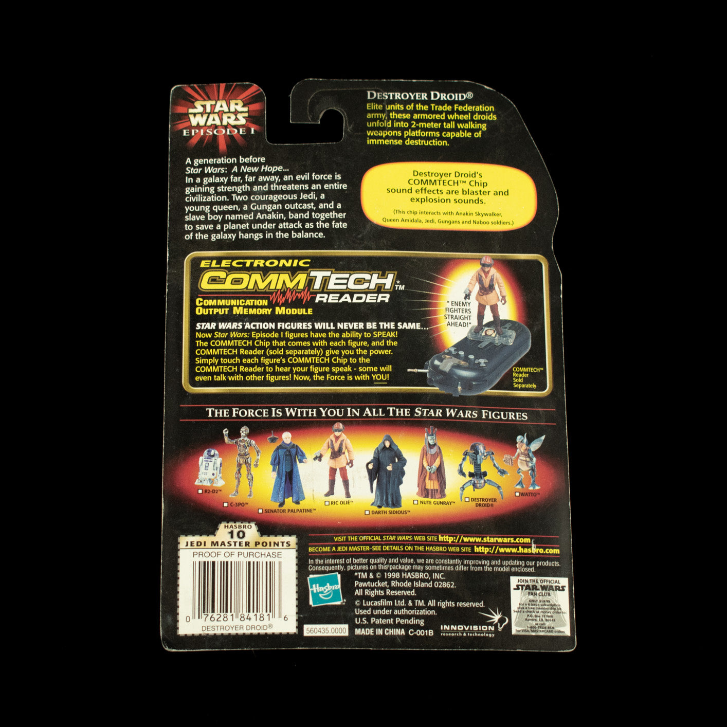 Star Wars Episode 1 Action Figure Destroyer Droid Hasbro 1999