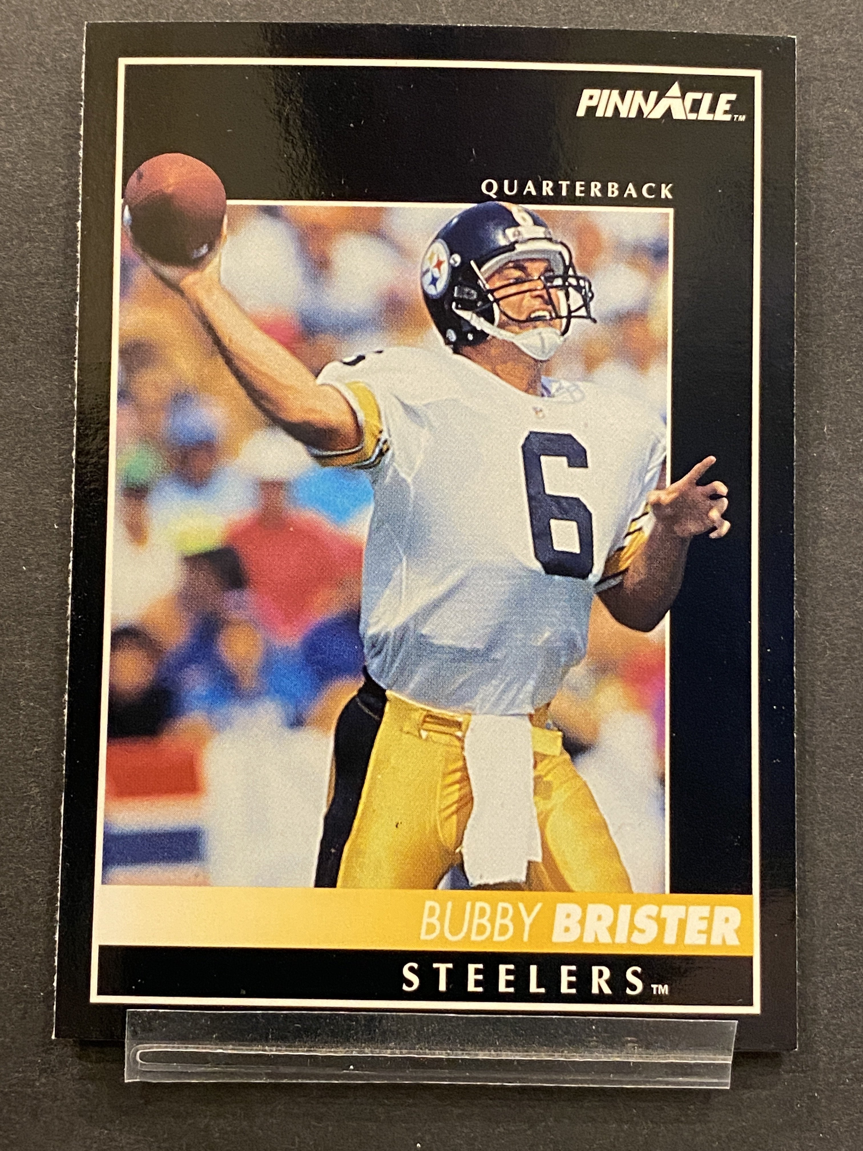 Bubby Brister Pinnacle Football Card Pittsburg Steelers