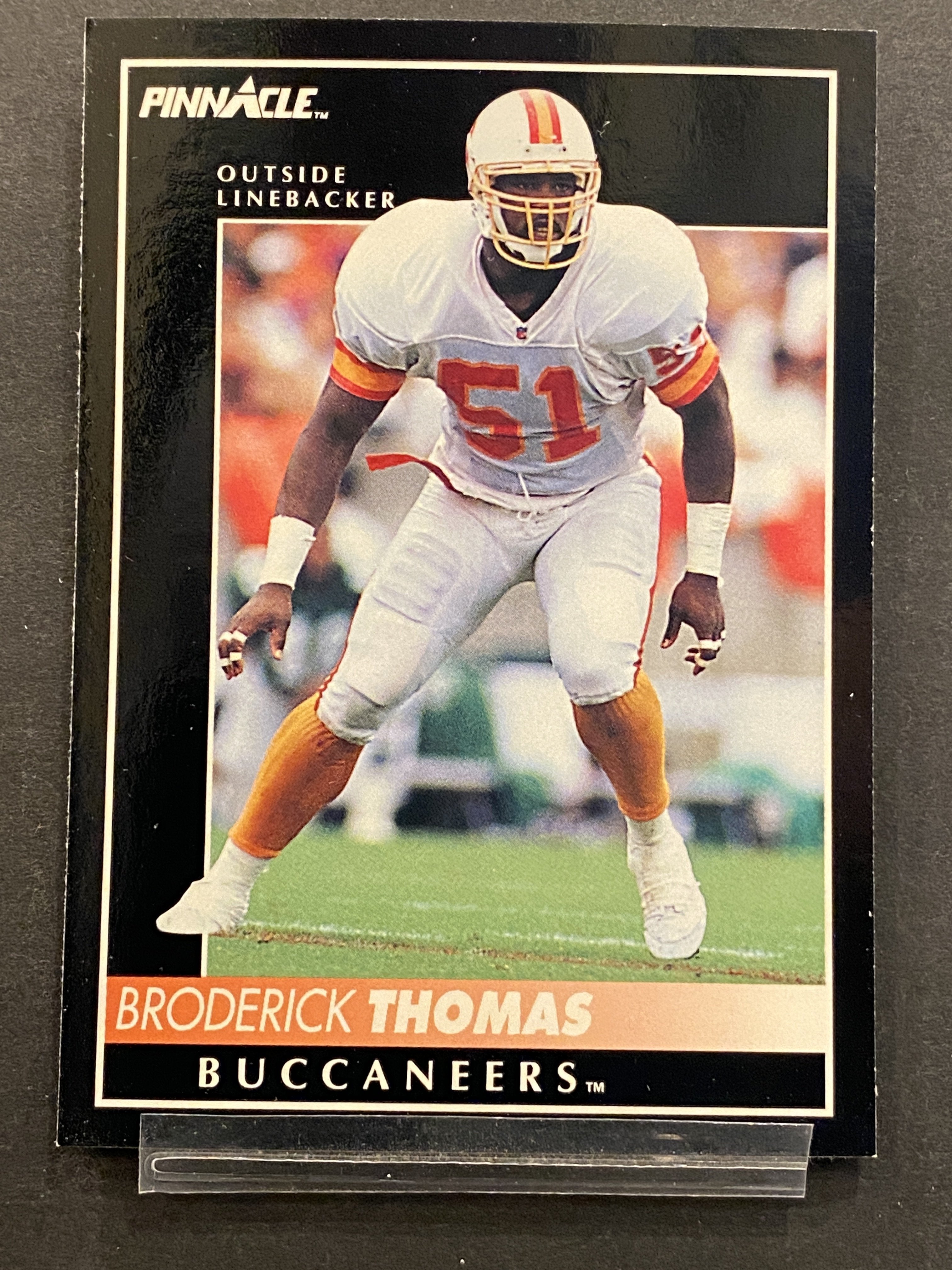 Broderick Thomas Pinnacle Football Card Tampa Bay Buccaneers