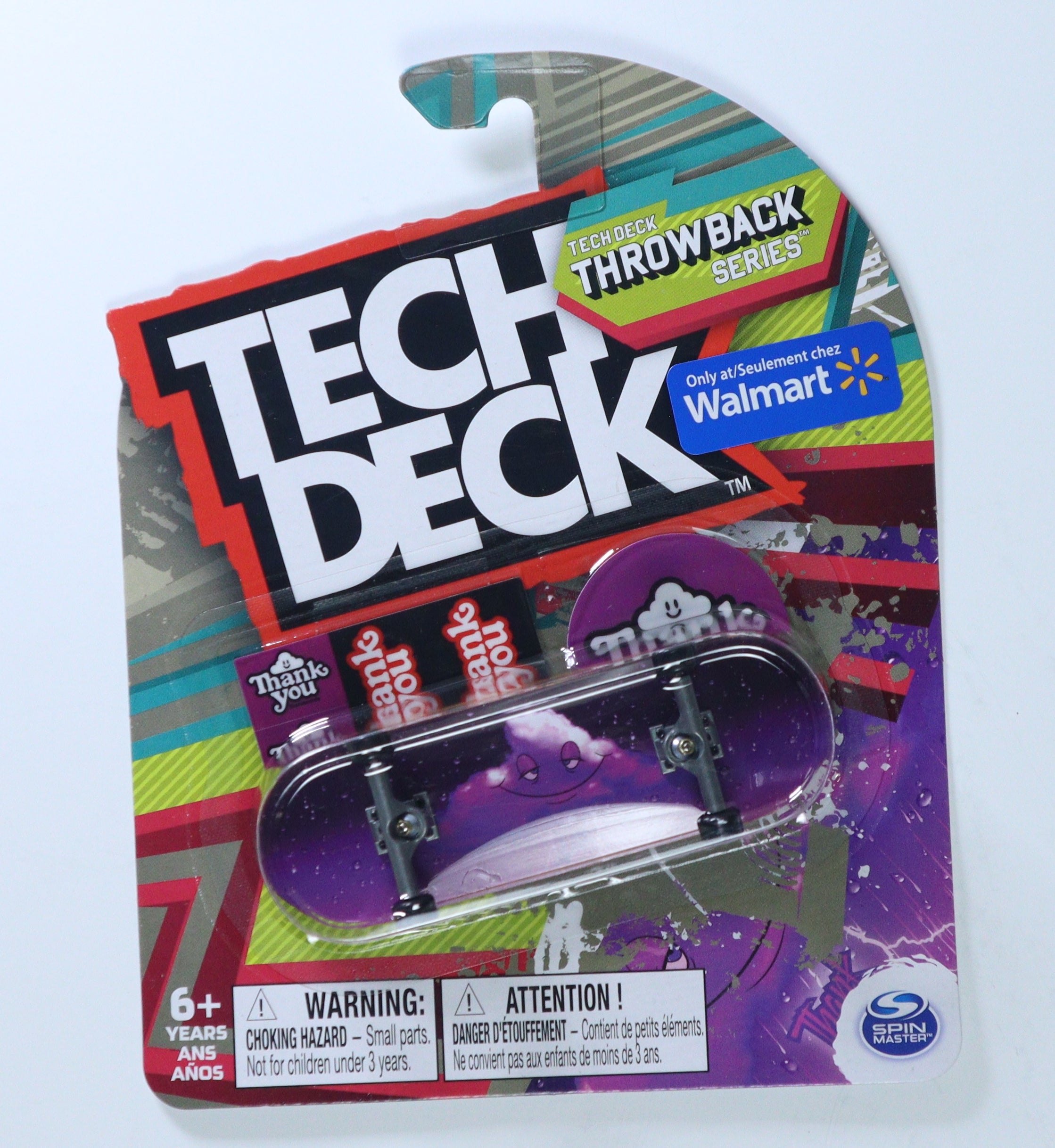 Tech Deck Spin Master 2022 Fingerboard Thank You Throw Back Series Walmart Purpl