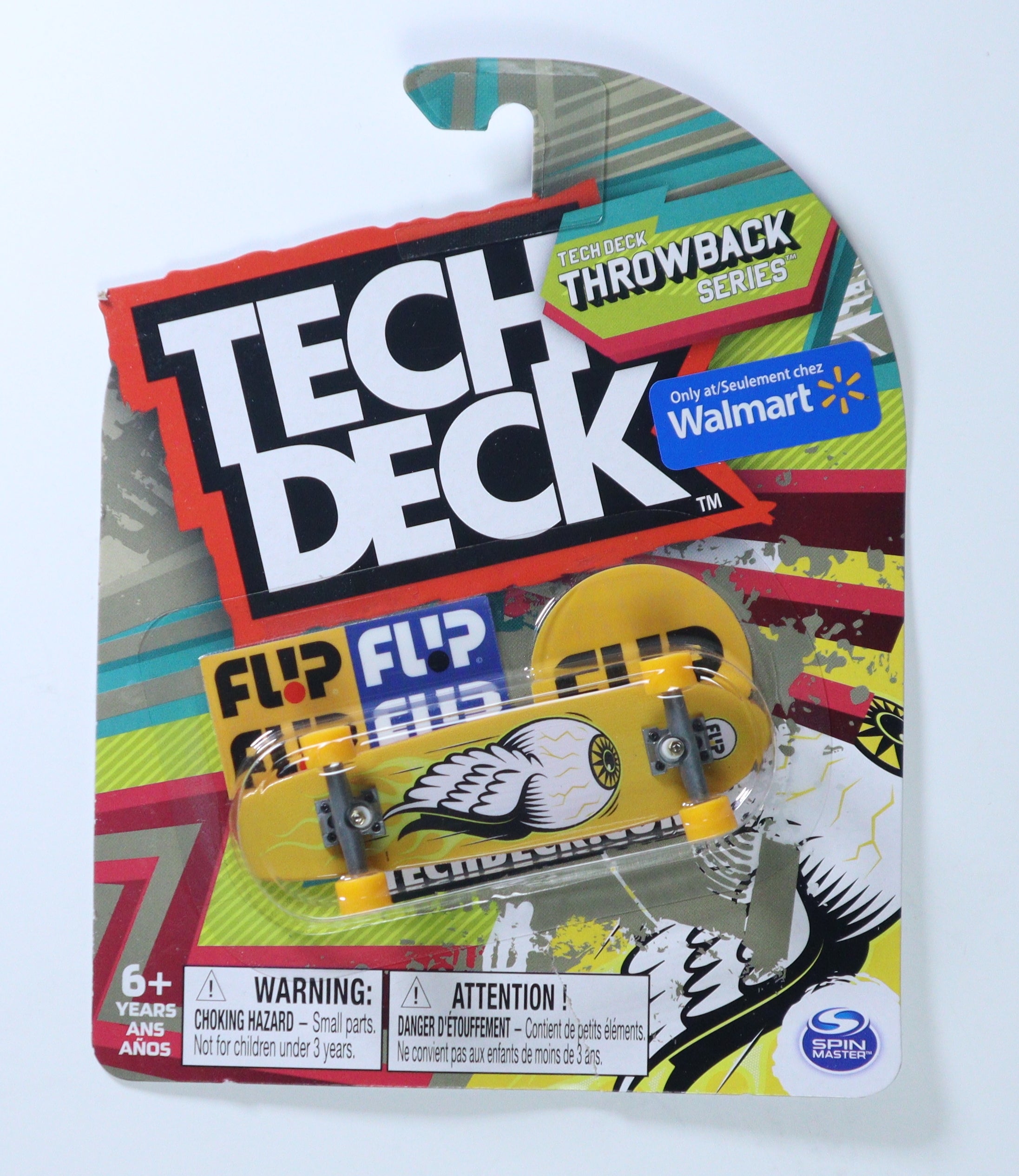 Tech Deck Spin Master Flip Common Throw Back Series Walmart Yellow