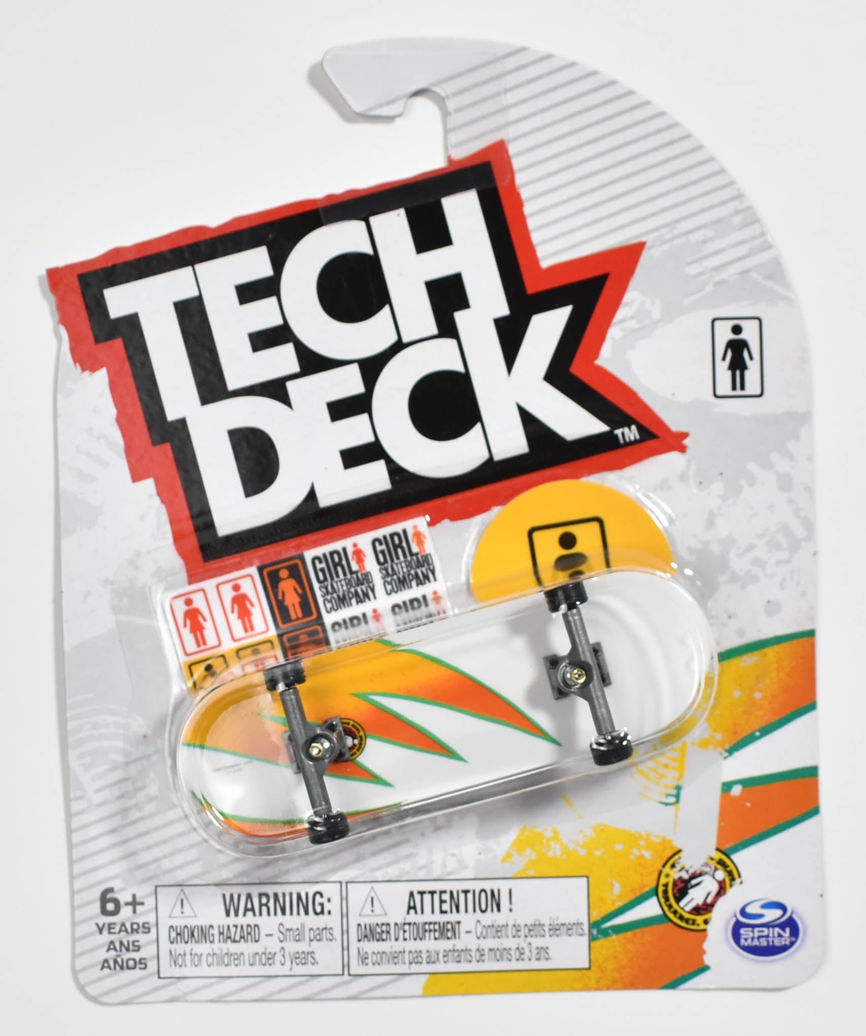 Tech Deck GIRL SKATEBOARD COMPANY Fingerboard White Orange Green