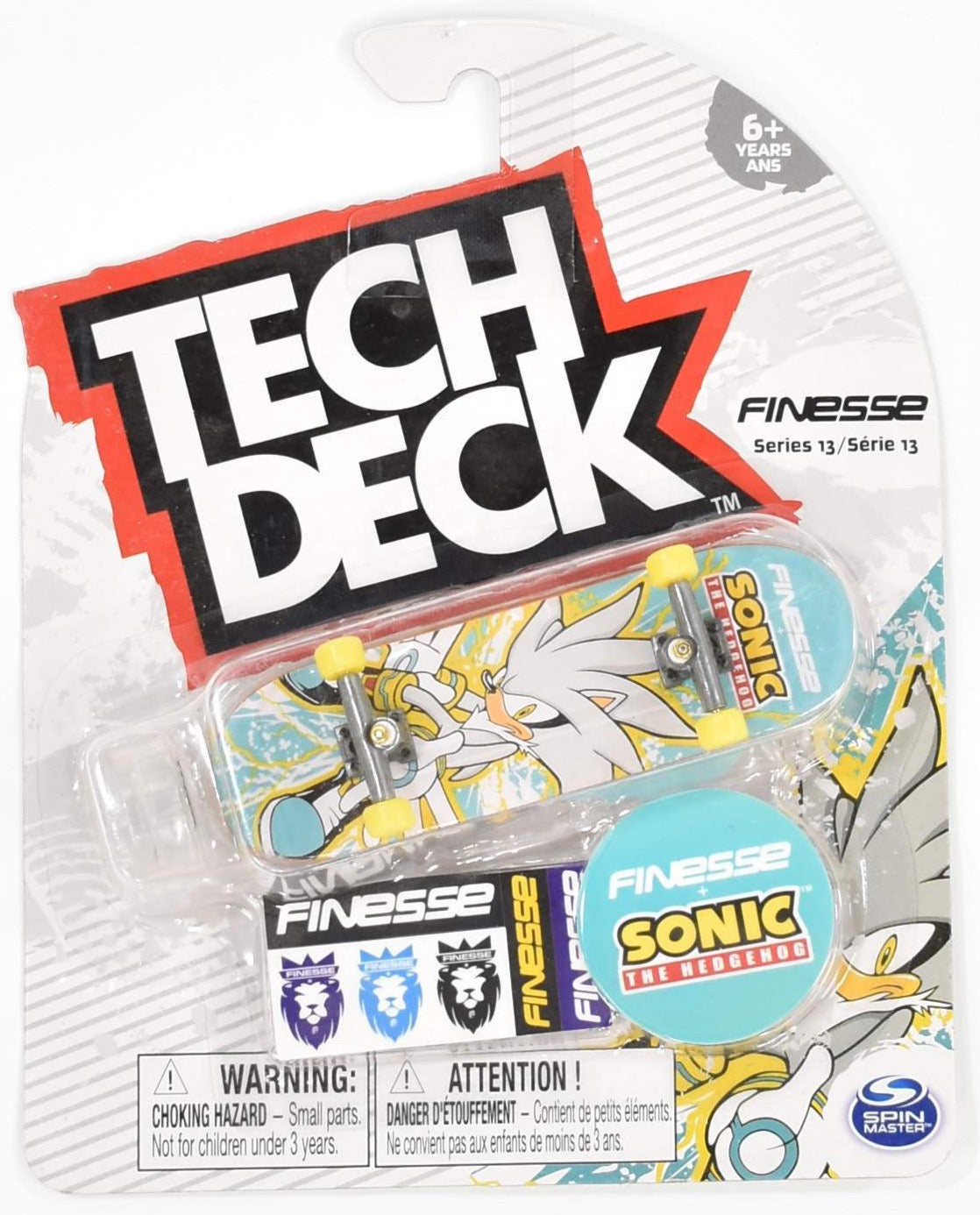 Tech Deck White Sonic The Hedge Hog Finesse Ultra Rare Spin Master Series 13