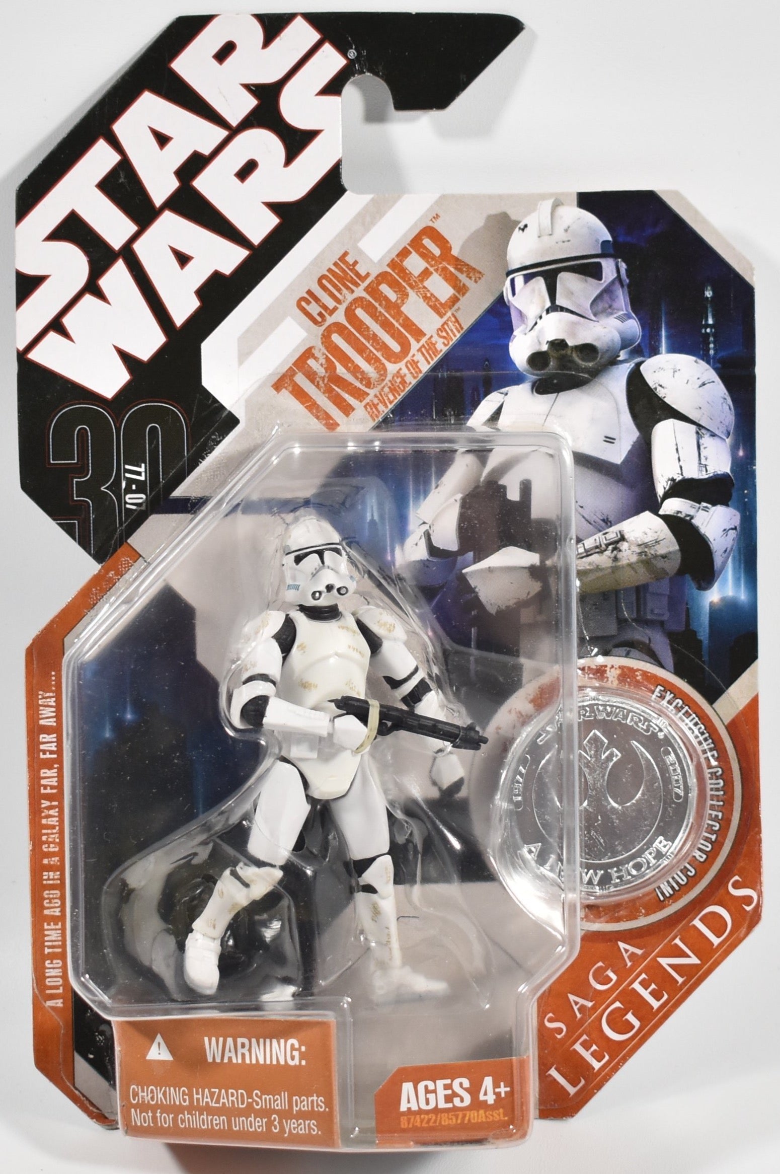 Star Wars Saga Legends Clone Trooper Silver Coin Revenge of the Sith